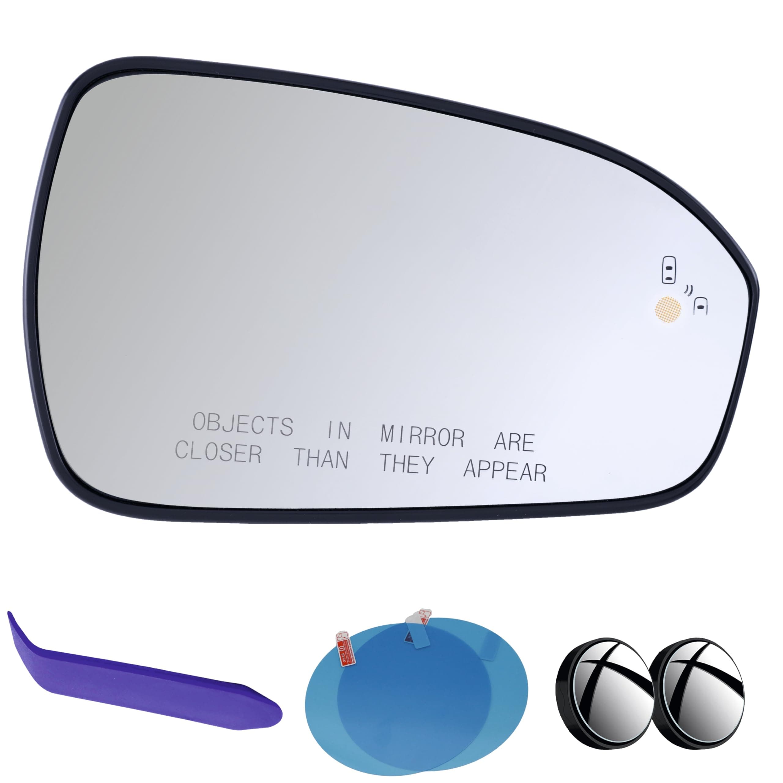 EAP Passenger Side Mirror Glass Compatible with Ford Fusion 2013-2021, Heated with Blind Spot DS7Z17K707C KS7Z17K707A