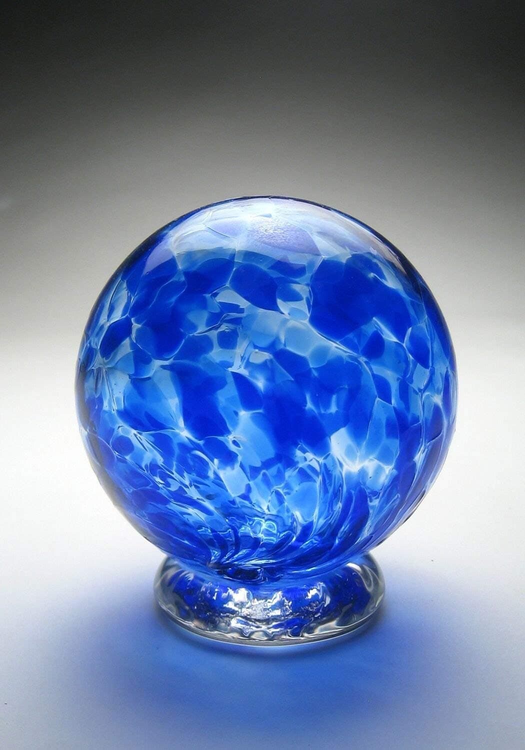 Handblown Wishing and Gratitude Globe (Sapphire Blue)