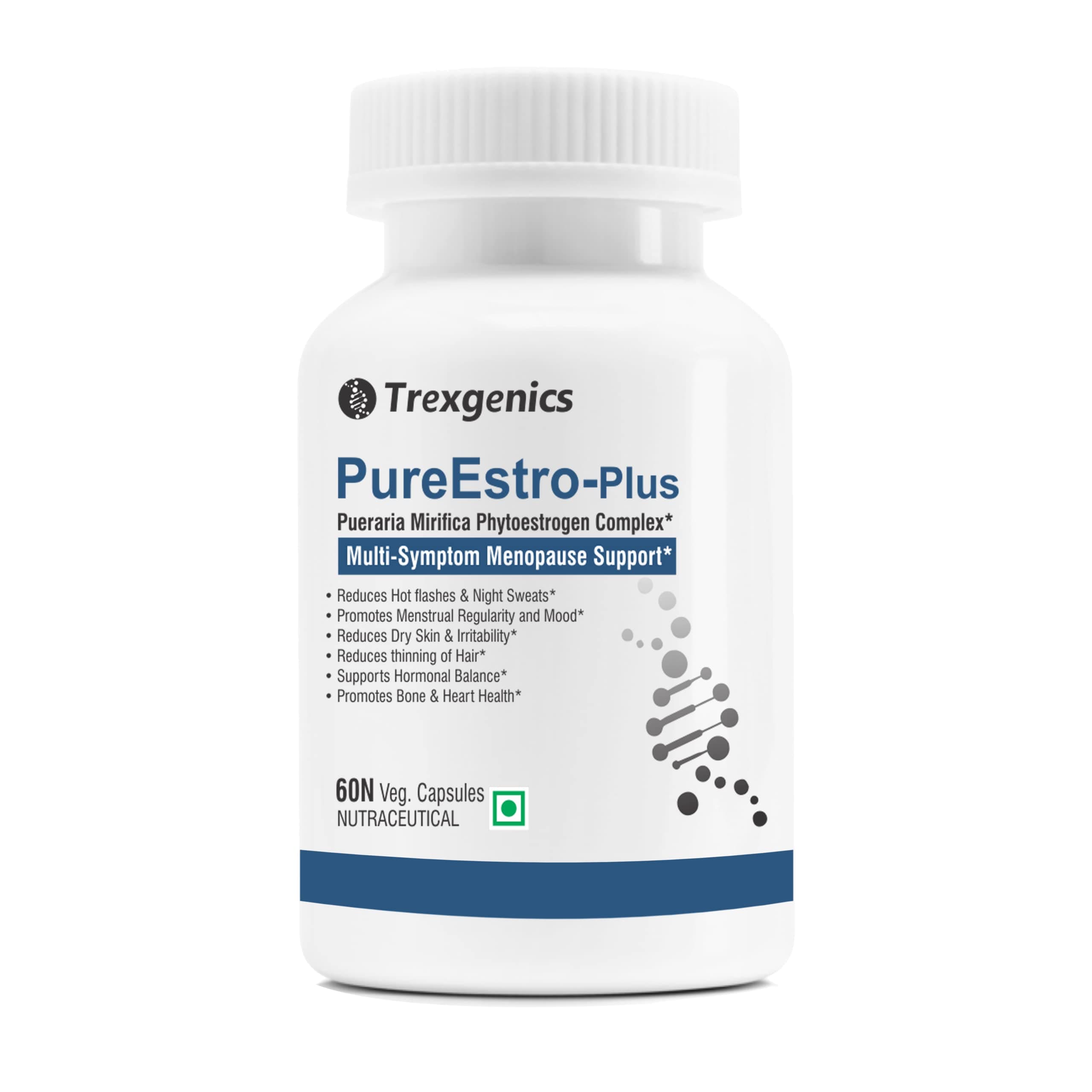 Trexgenics® PureEstro-Plus Advanced Pueraria Mirifica Complex with Vital Vitamins & Minerals (60 Veg. Capsules)