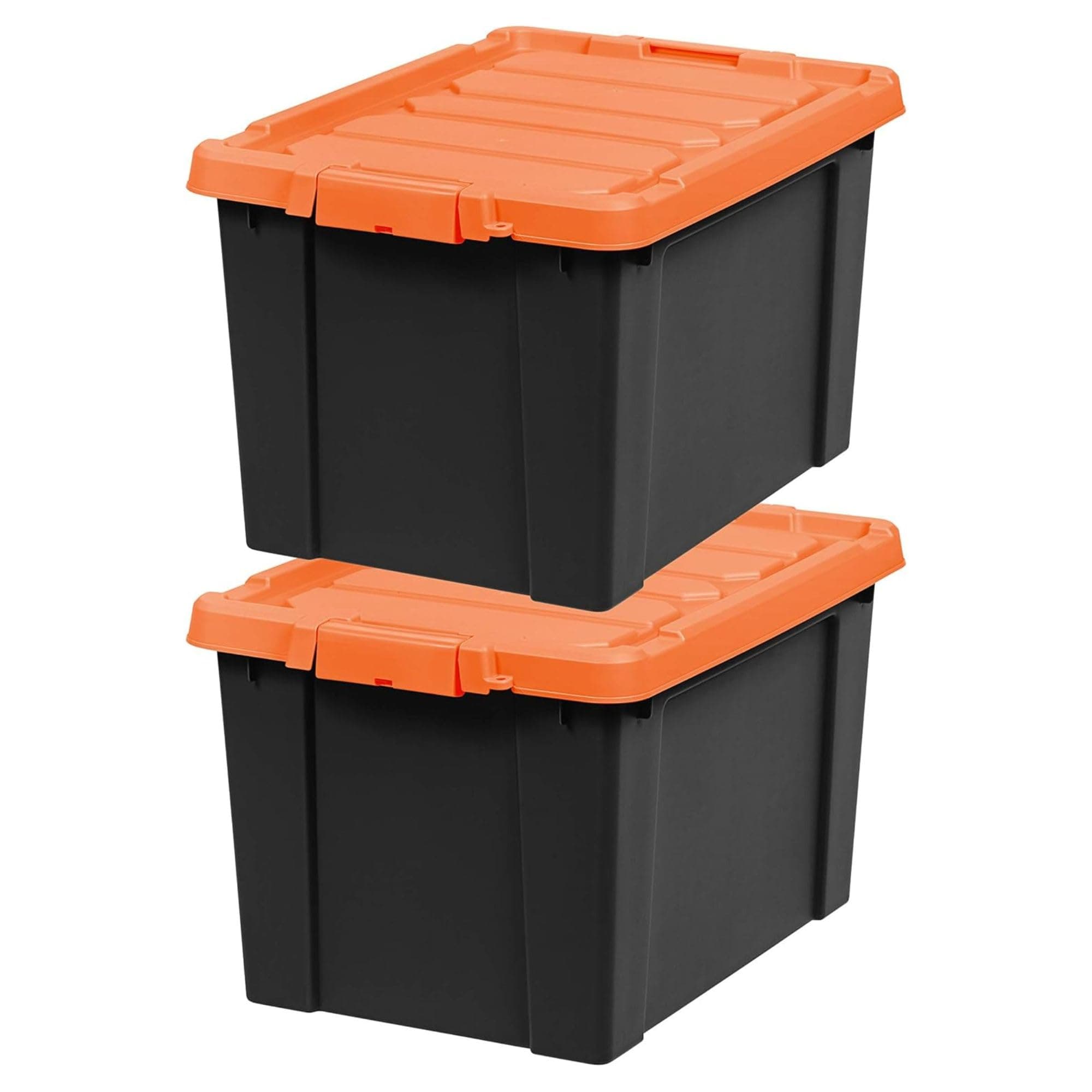 IRIS USA 2 Pack 76qt/19Gal Heavy Duty Plastic Storage Bins Container with Lid and Secure Latching Buckles