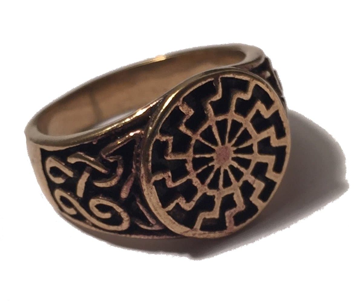 Black Sun – Seal Ring (in Bronze) Ring Size: -20/62