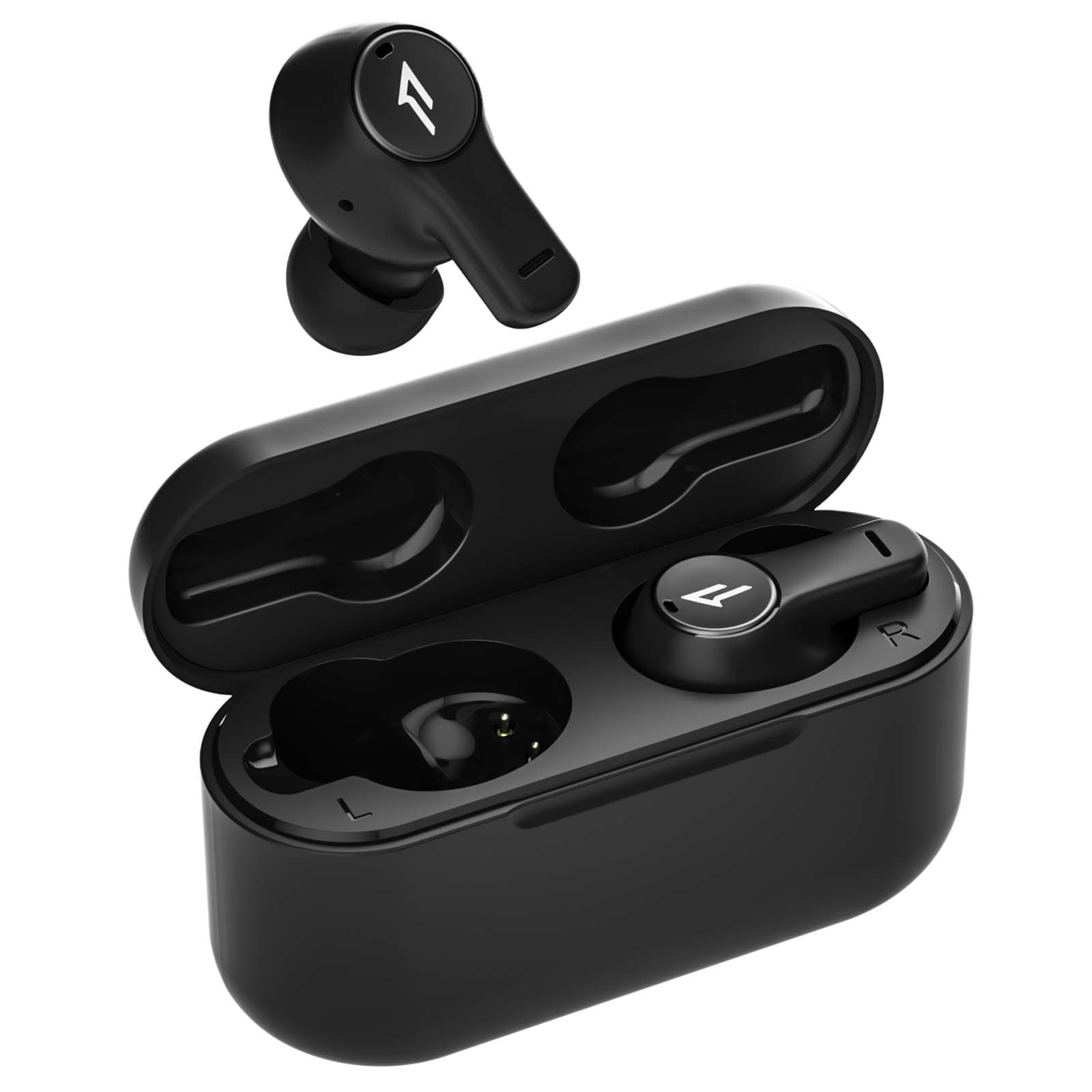 1MORE PistonBuds Bluetooth Headphone 5.0 with 4 Built-in Mics ENC for Clear Call, True Wireless Earbuds,IPX4, 20H Playtime, HiFi Stereo in-Ear Deep Bass Headset, Black