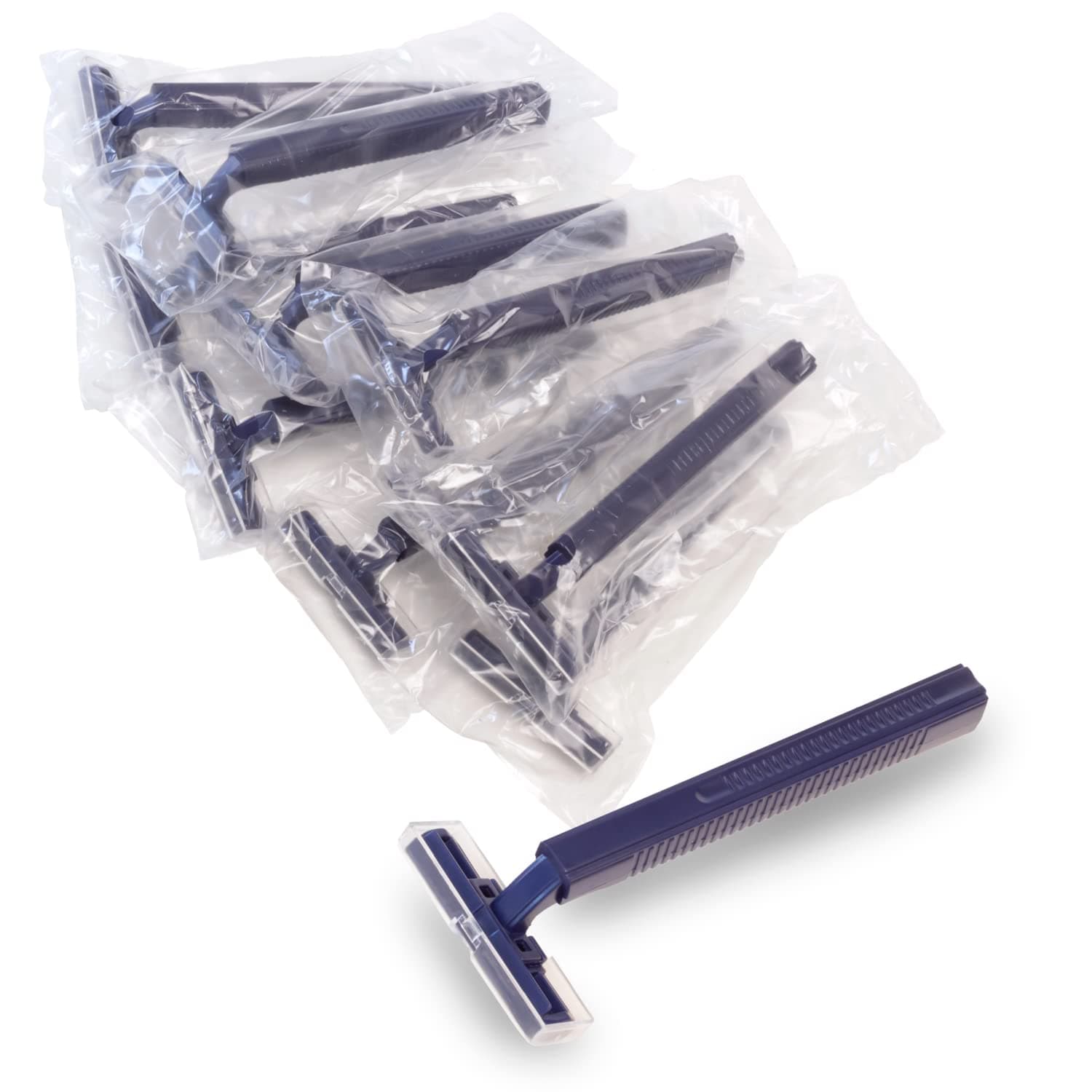 (Pack of 144) Twin Blade Razor, each individually poly bagged, bulk pack