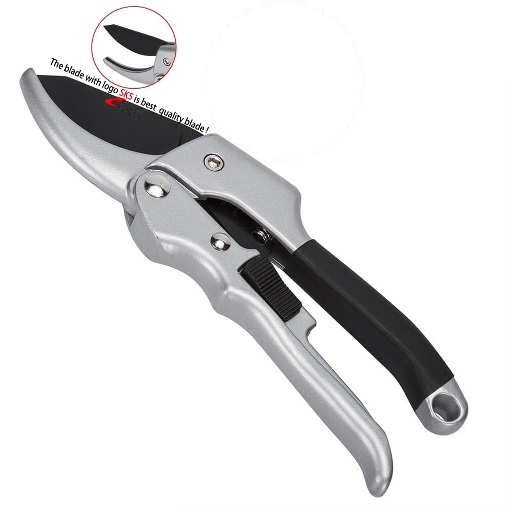 Lendgaga Pruning Shears, Professional Bypass Pruning Shears, Garden Shears, Hand Pruner,Tree Trimmers Secateurs,Clippers for The Garden.SK-5 Steel Blade Sharp Anvil Pruning Shears