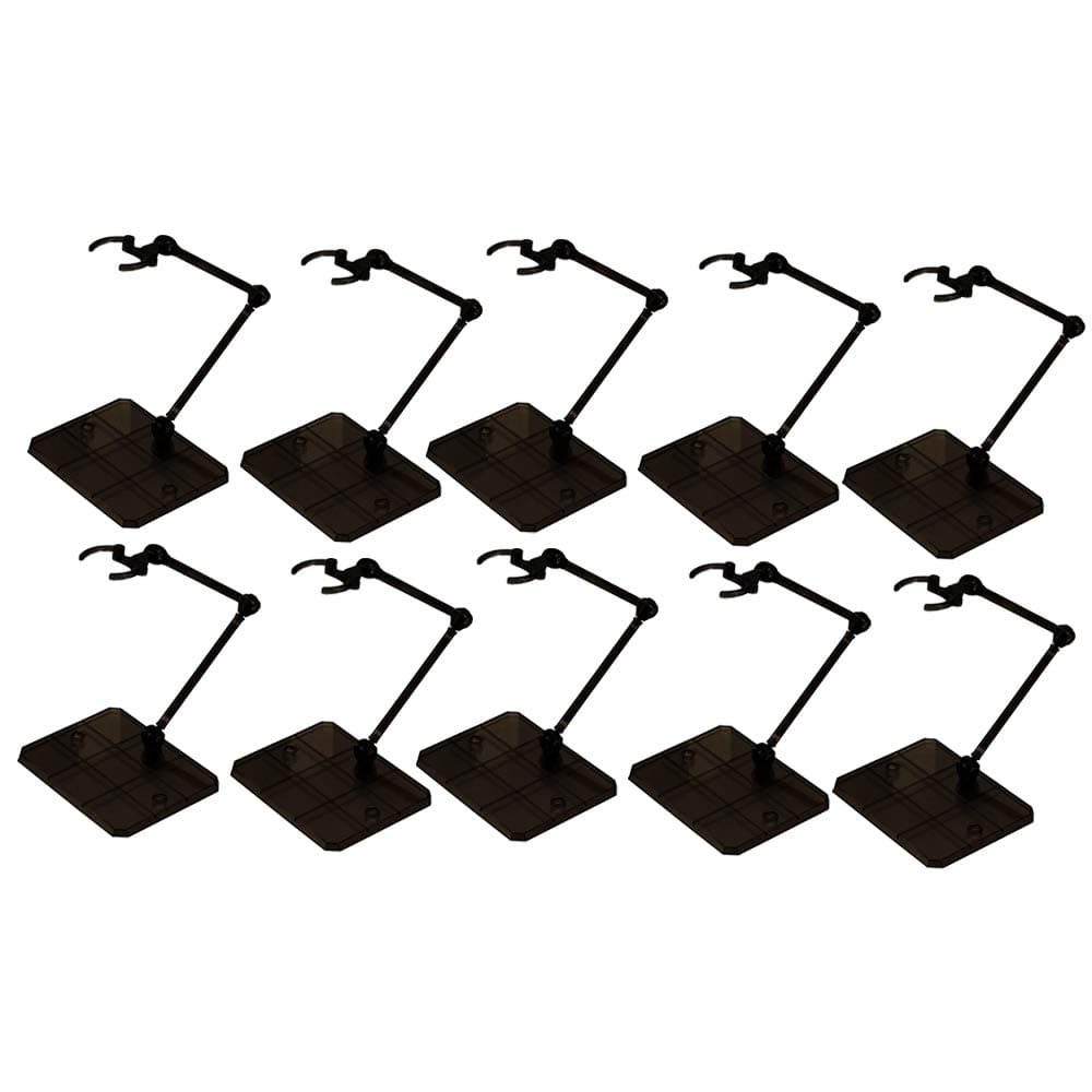 Action Figure Stand,10Pcs Assembly Action Figure Display Holder Base Doll Model Support Stand Compatible with HG RG SD SHF Gundam 1/144 Toy Black