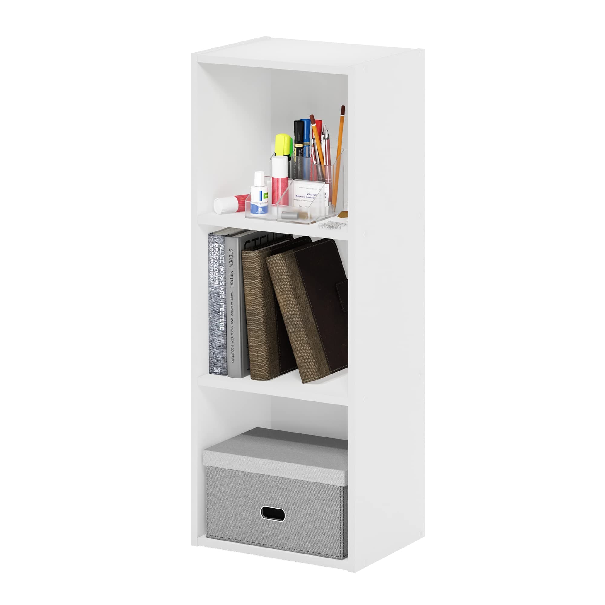Furinno Pasir 3-Tier No Tool Assembly Open Shelf Bookcase