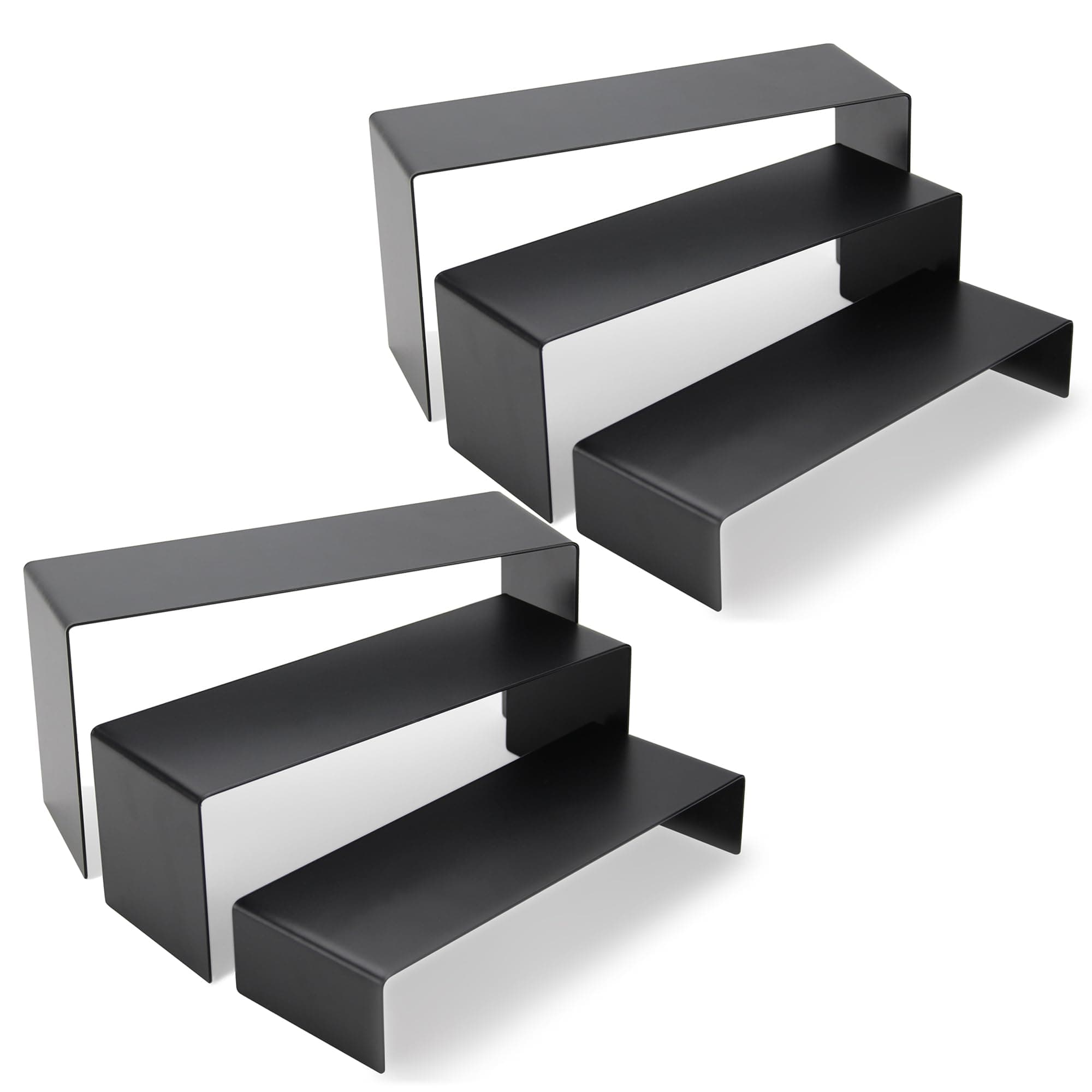 ihomecooker 6 Pc Metal Display Risers Showcase for Shoe Risers Retail Stand Cupcake Stand Dessert Stand (Black)