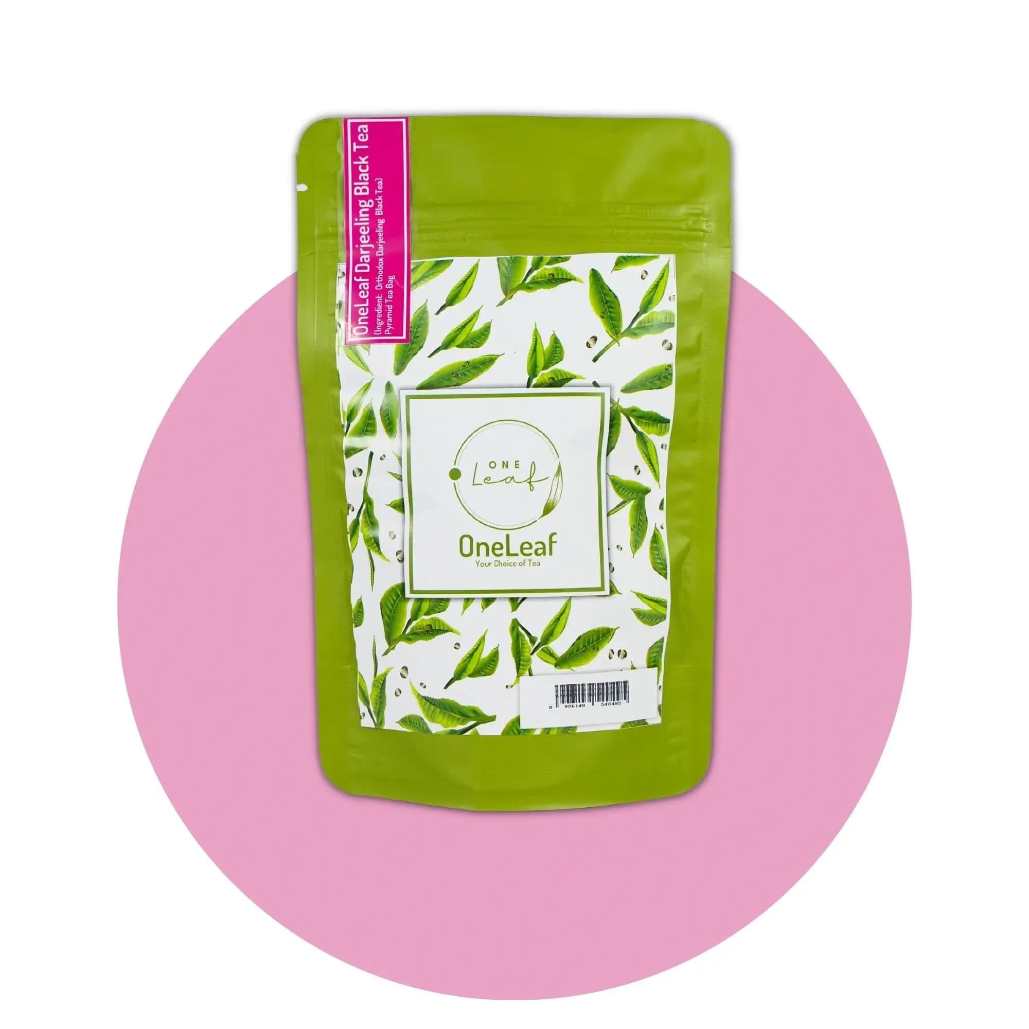 ONELEAF Darjeeling Orthodox Black Tea Whole Leaf Pyramid Tea Bag | Rich Antioxidant Black Tea Leaves | Healthy & Stress Relieving kali Chai Patti- 60gm Pouch (Pack of 30 Tea Bags)