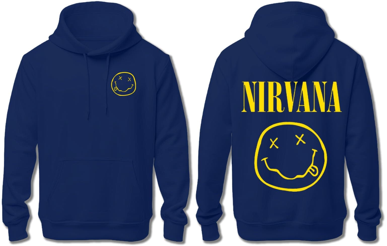 Ay Cabron™ Nirvana Crazy Face | Nirvana Rock Band In Utero | Rock Music Band Hoodies For Men
