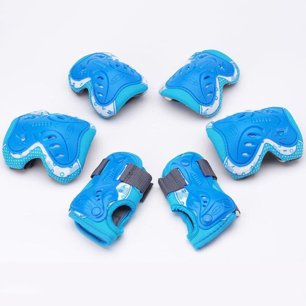 Protective Gear CJC Roller Skating 6 Pieces/Sets Knee Pads Bracers Set Child Men and Women Skate Roller Bicycle