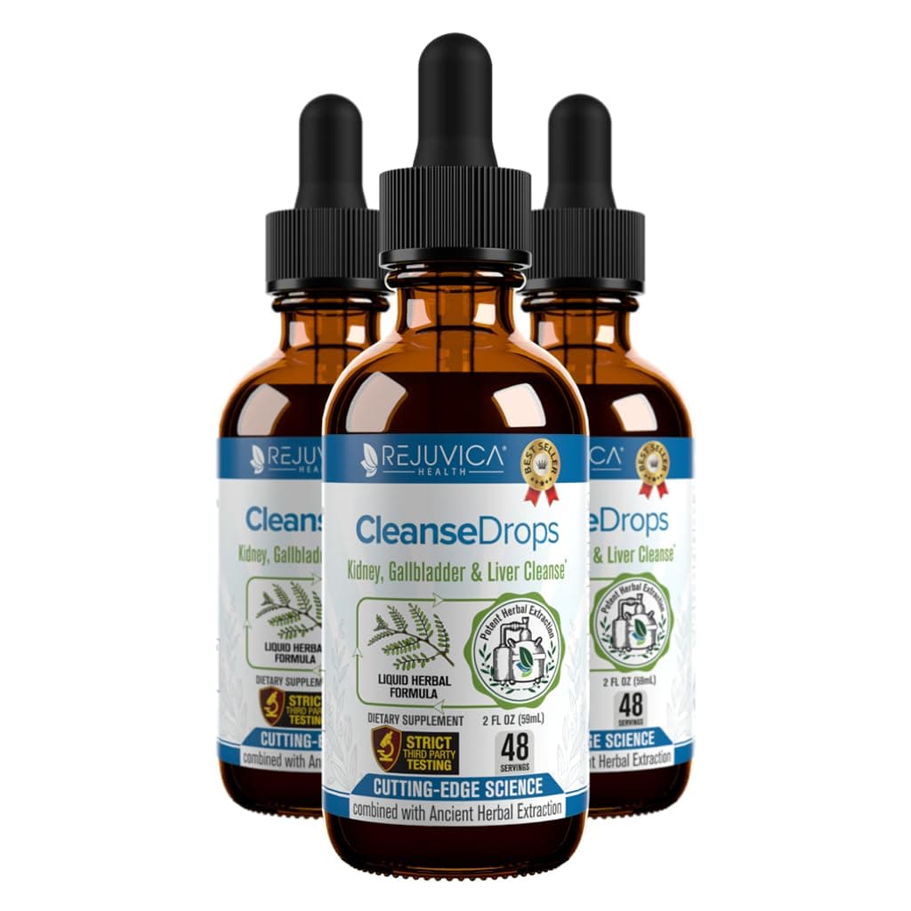 Cleanse Drops - Advanced Kidney & Gallbladder Cleanse Support Supplement - Liquid Delivery for Better Absorption - Chanca Piedra Used in Amazonian Rainforest