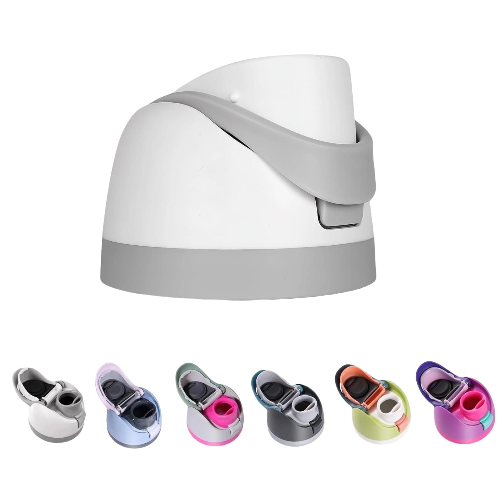 Replacement Lid for Owala Freesip, One Button Top Replacement, Leakproof BPA-Free Sports Water Bottle Cap Replacement Compatible with White Owala 24oz 32oz 40oz 16oz(White)