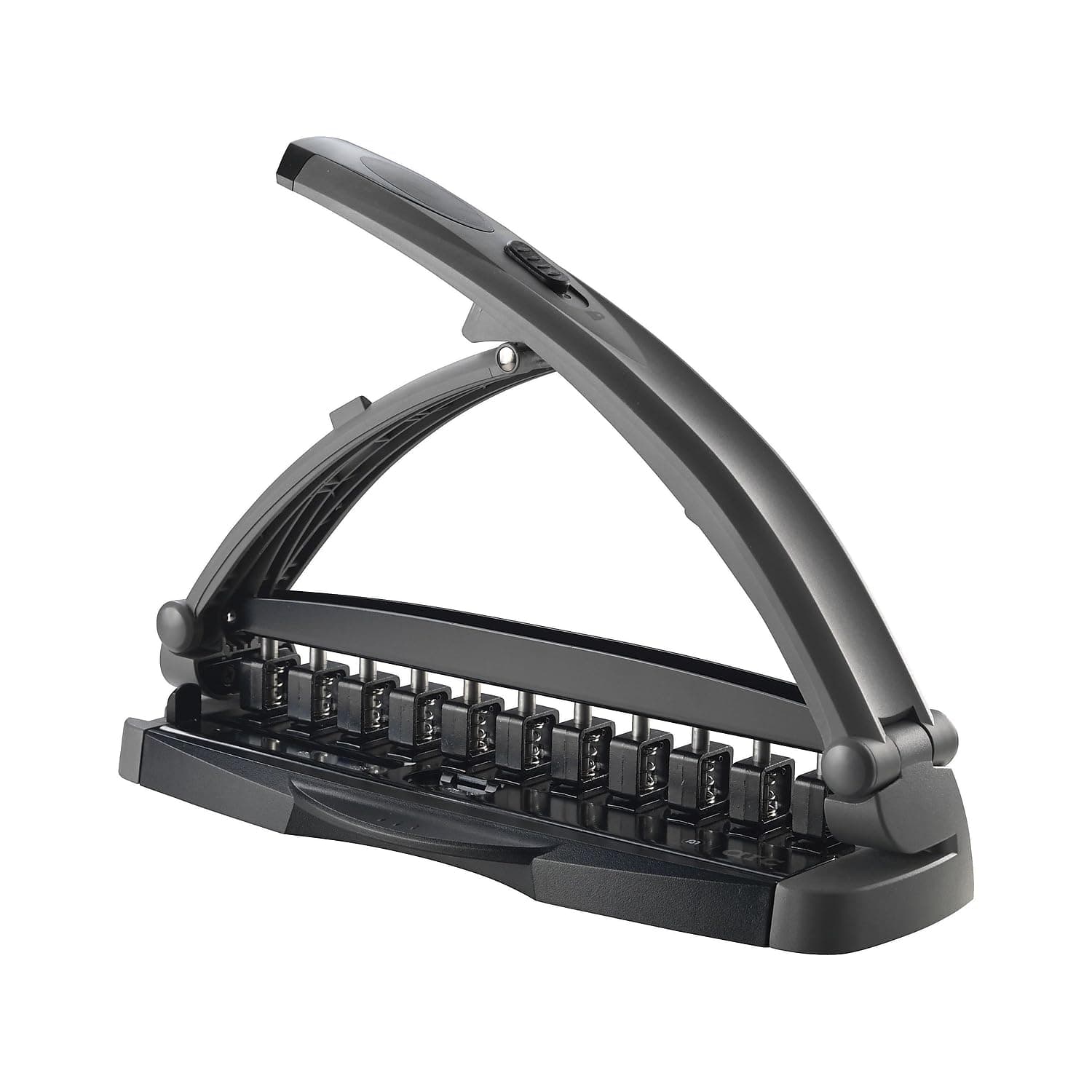 NYBQ Arc System 8 Sheet Capacity Desktop Punch, 11 Holes, Grey Metal Handle