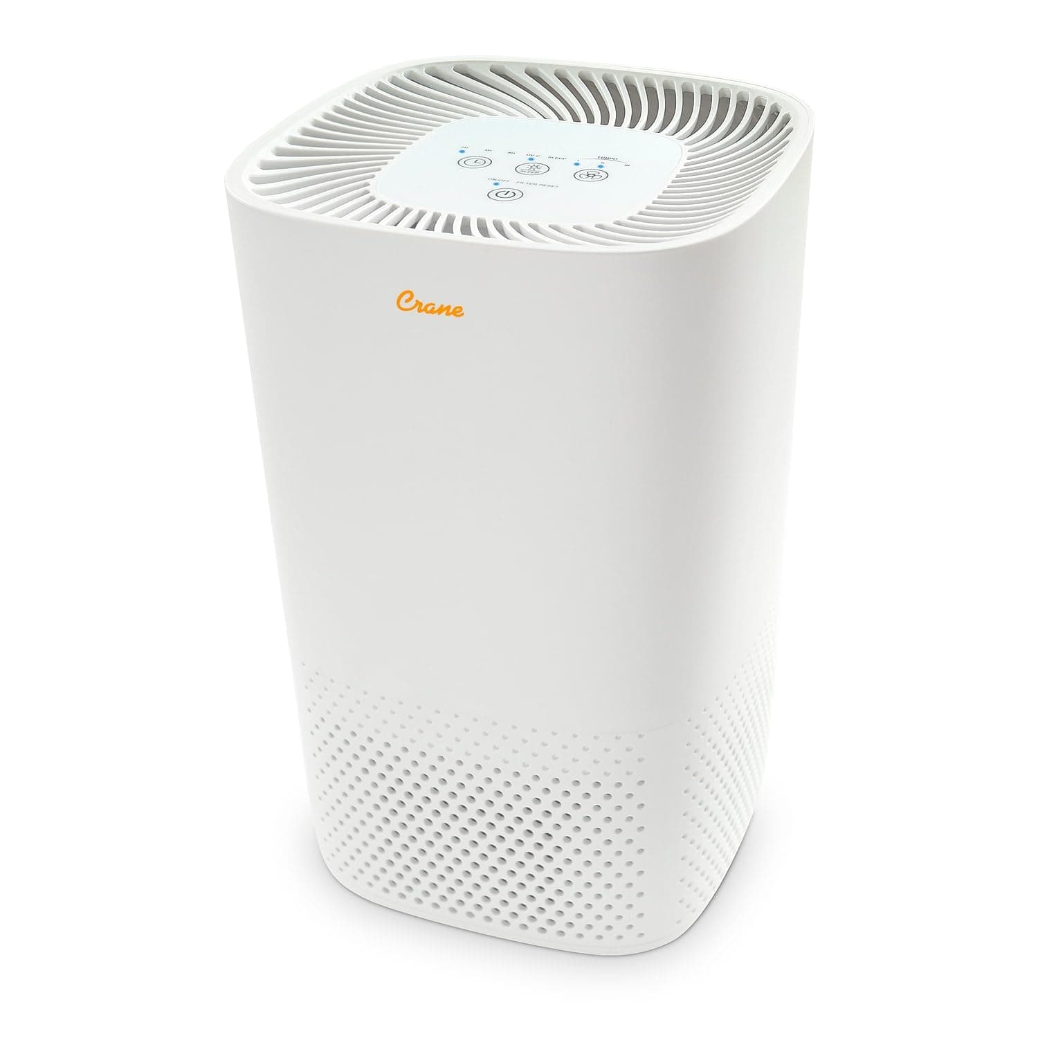 Crane Air Purifier with True HEPA Filter, UV Light, 250 Sq Feet Coverage, Timer Function, Sleep Mode, Washable Particle Filter, EE-5067