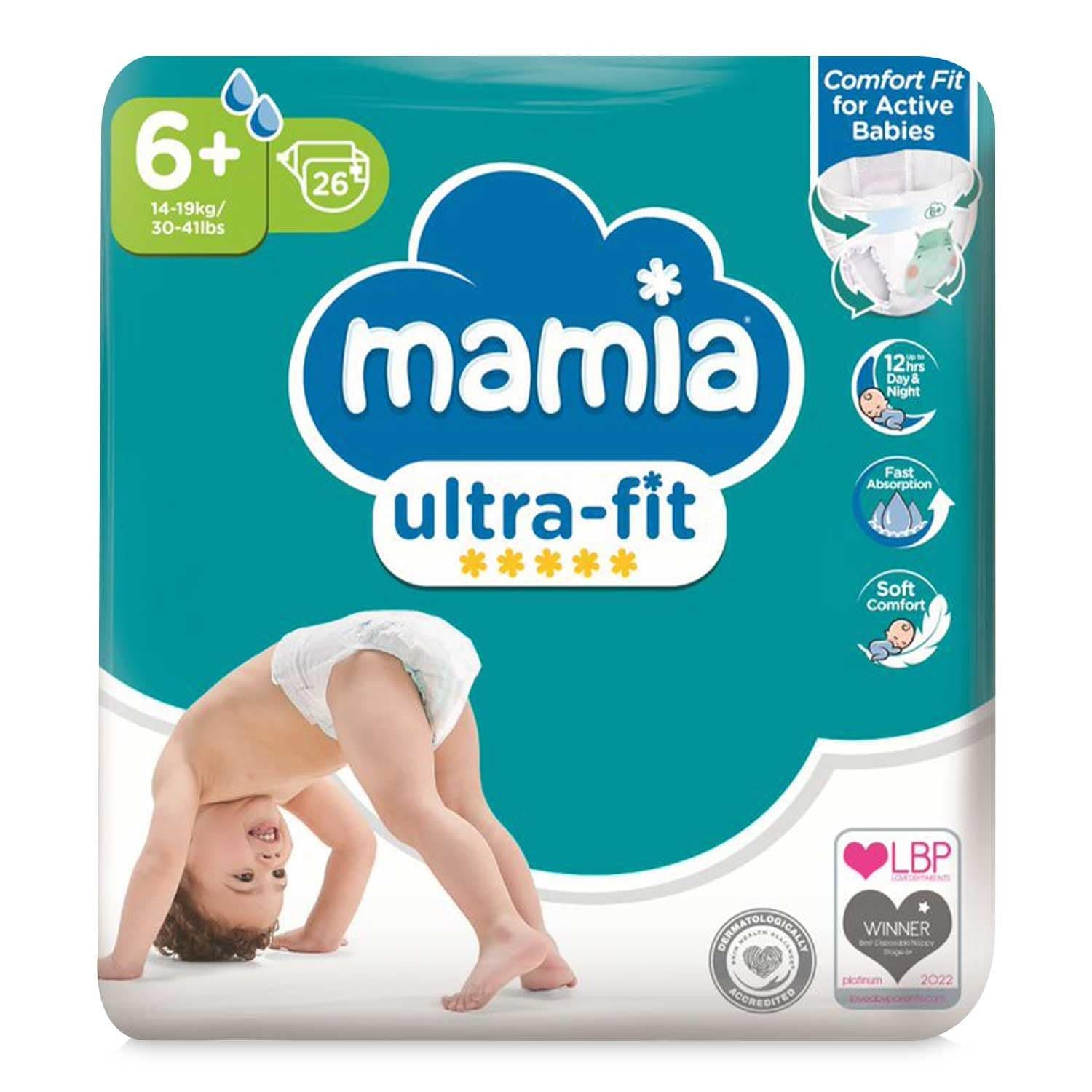 Mamia Size 6+ Nappies 26 Pack