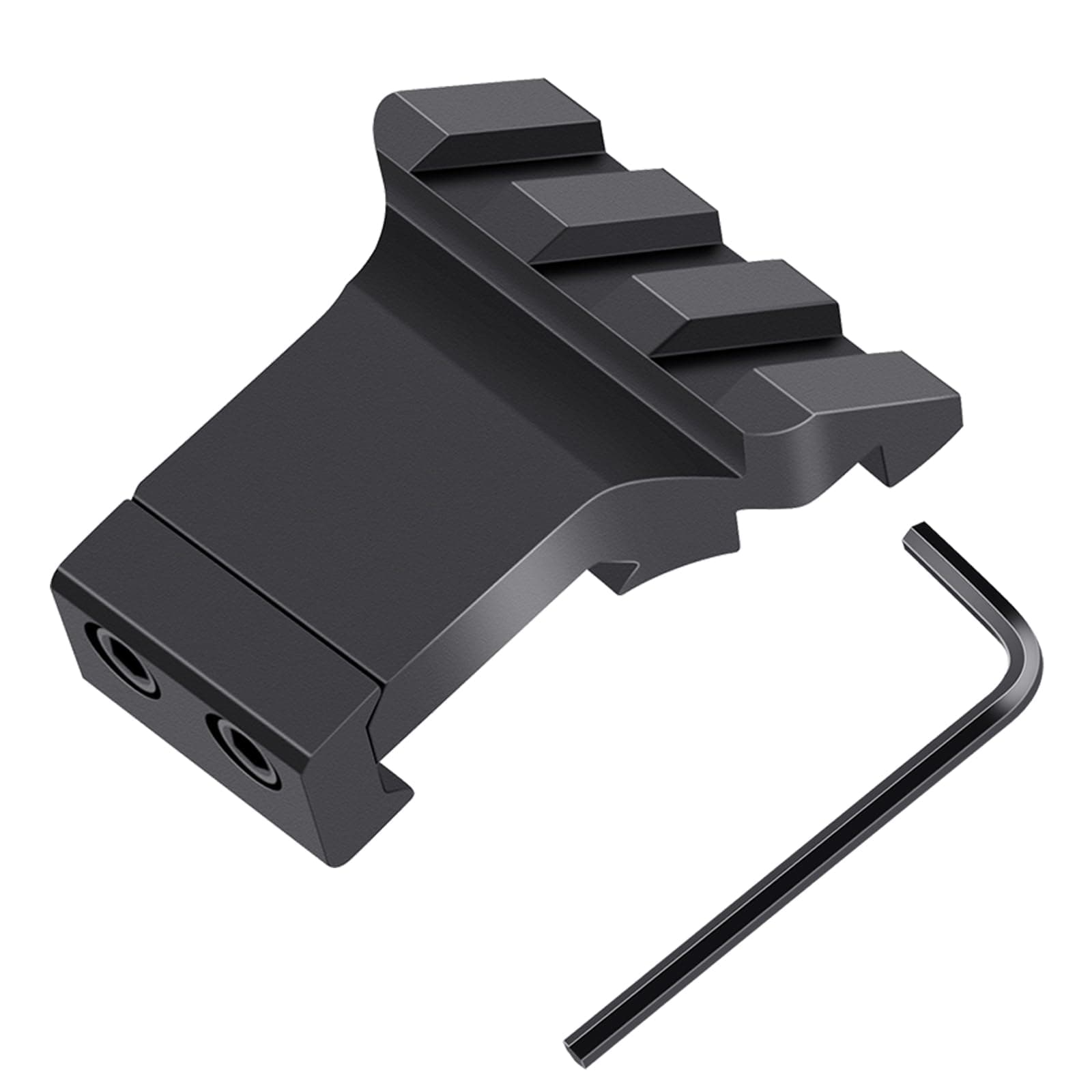 LONSEL 45° Picatinny Offset Rail Mount, 3 4 5 Slots 45 Degree Offset Picatinny Rail Mounts Aluminum Low Profile Adapter for Flashlight Laser Sight Optics