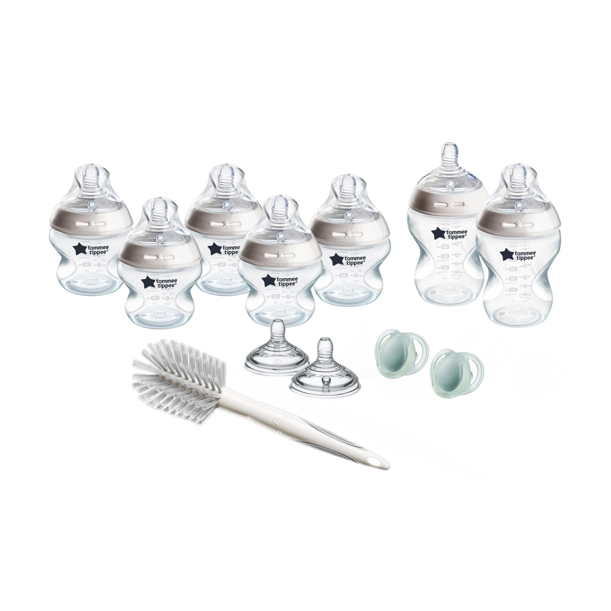 Natural Start Newborn Starter Set, 150 ml and 260 ml Anti-Colic Baby Bottles, Medium-Flow, Breast-Like Teats for a Natural Latch, Self-Sterilising, Large