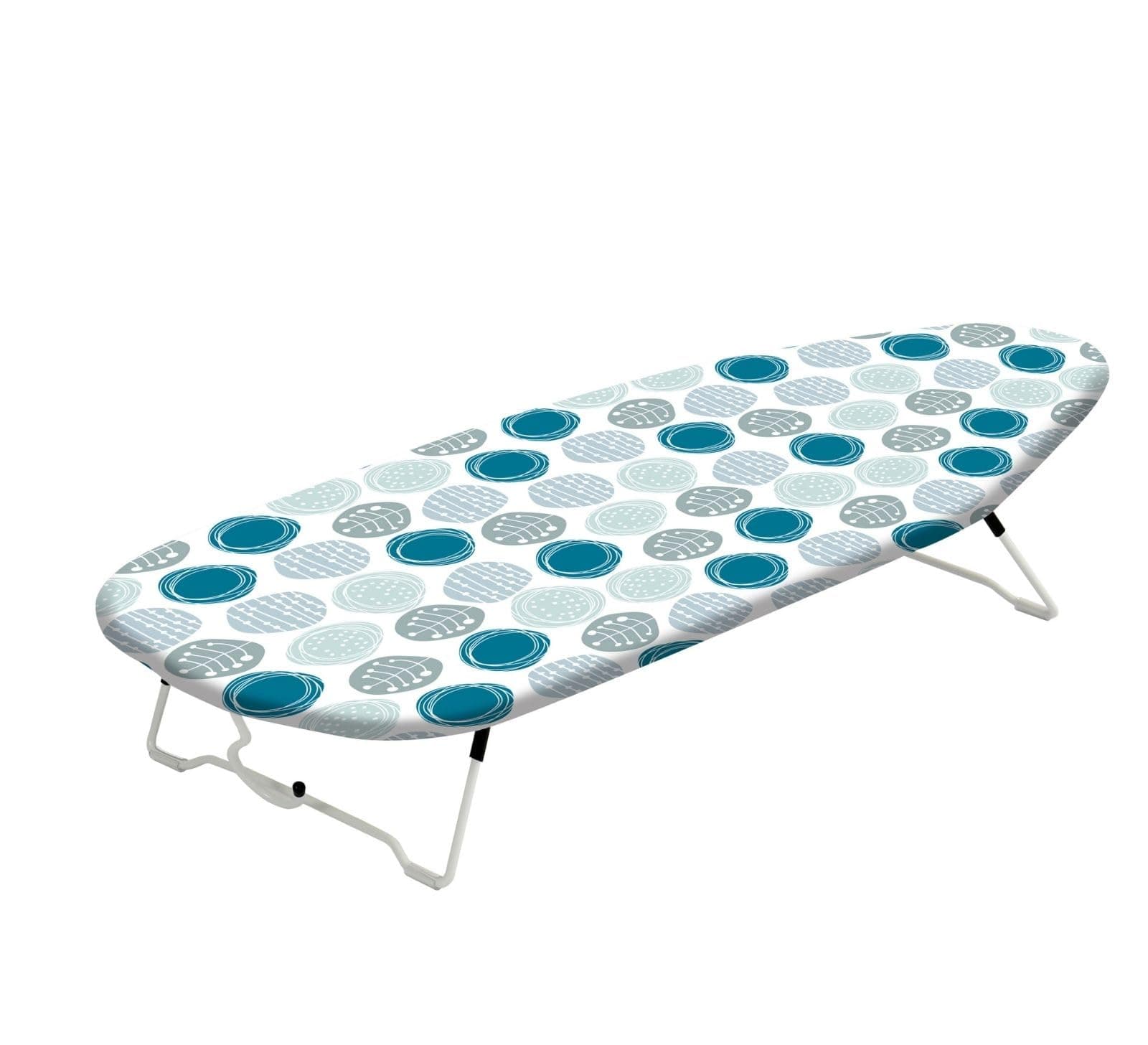 Ironing Board With Steam Iron Rest Holder 4-Leg Foldable & Adjustable Iron Table Lightweight Heat Resistant Thick Cotton Cover 109 Cm Grey