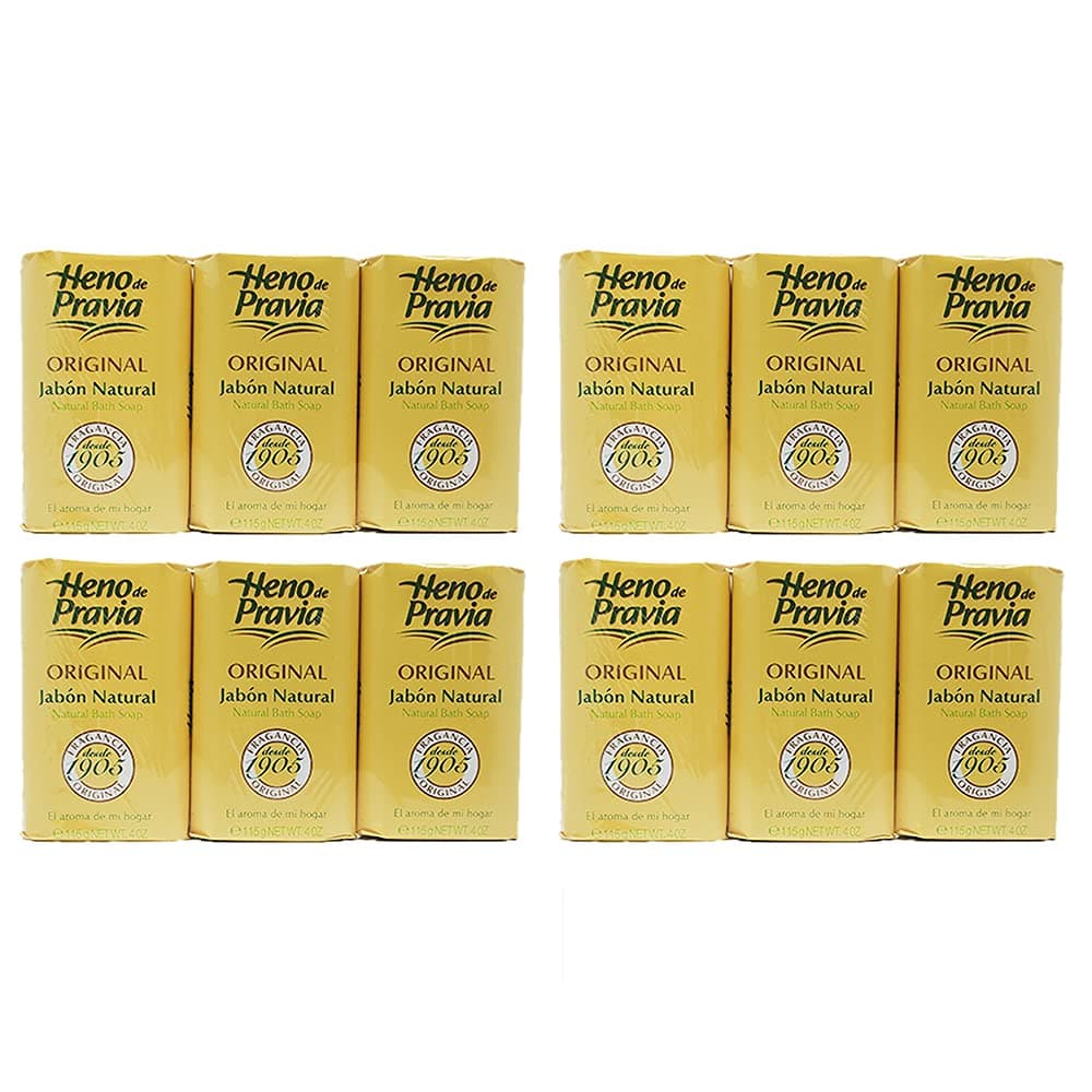 Heno De Pravia Soap Large 4 oz EA. Original (12 Soaps Total)