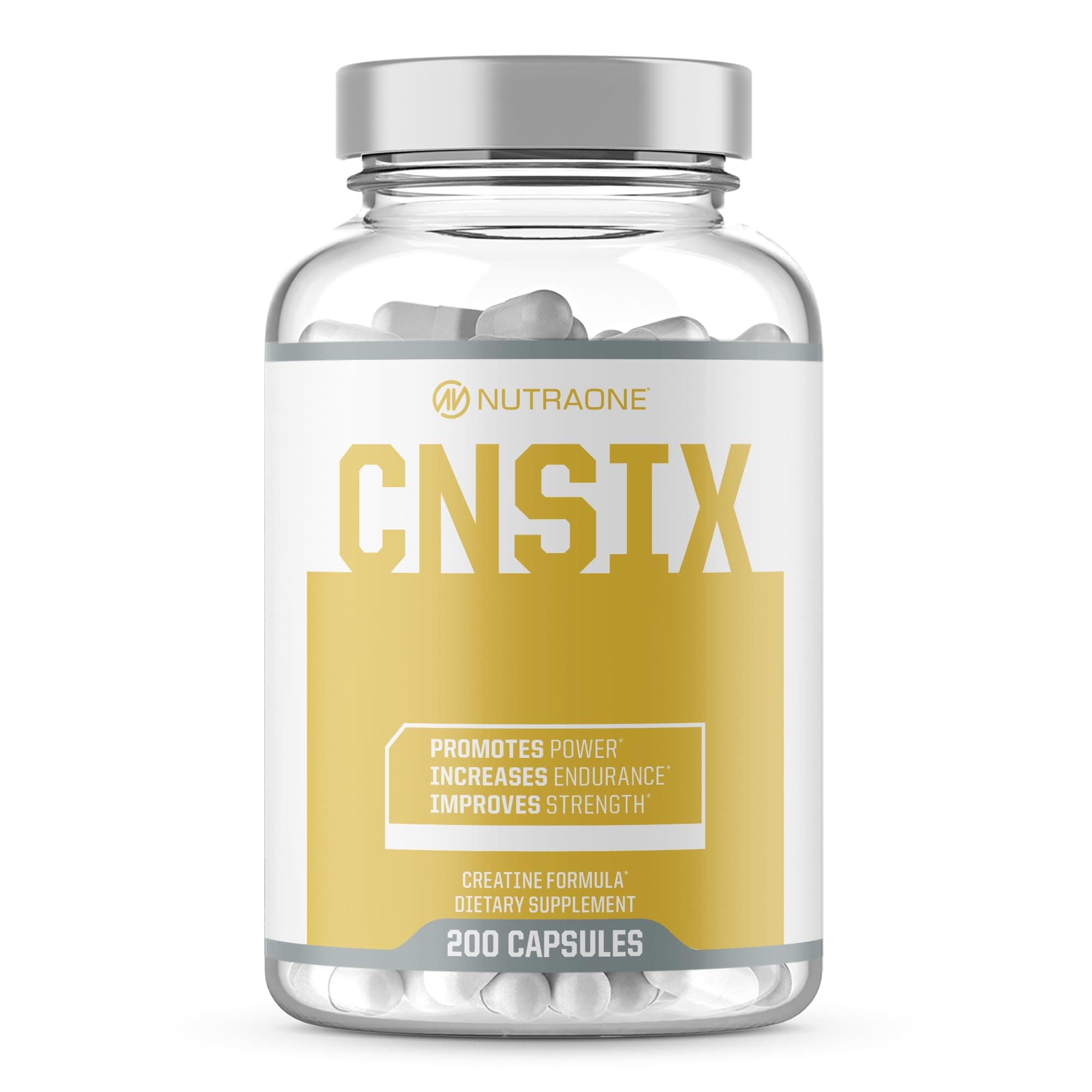 NutraOne CNSix Creatine Capsules Creatine HCL to Help Build Lean Muscle* (600mg - 200 Capsules)