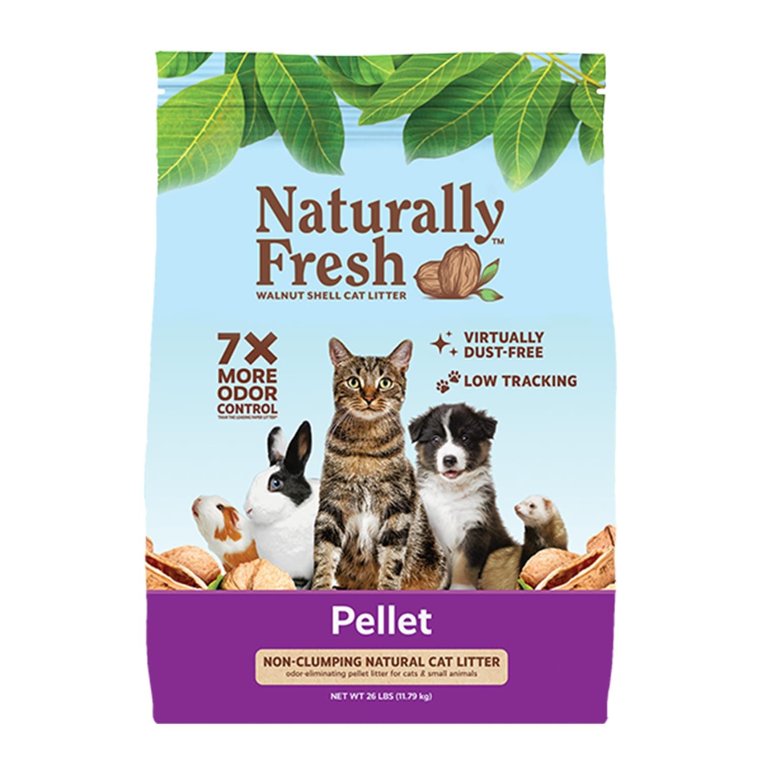 Naturally Fresh Cat Litter Made from Walnut Shells, Pellet Non-Clumping