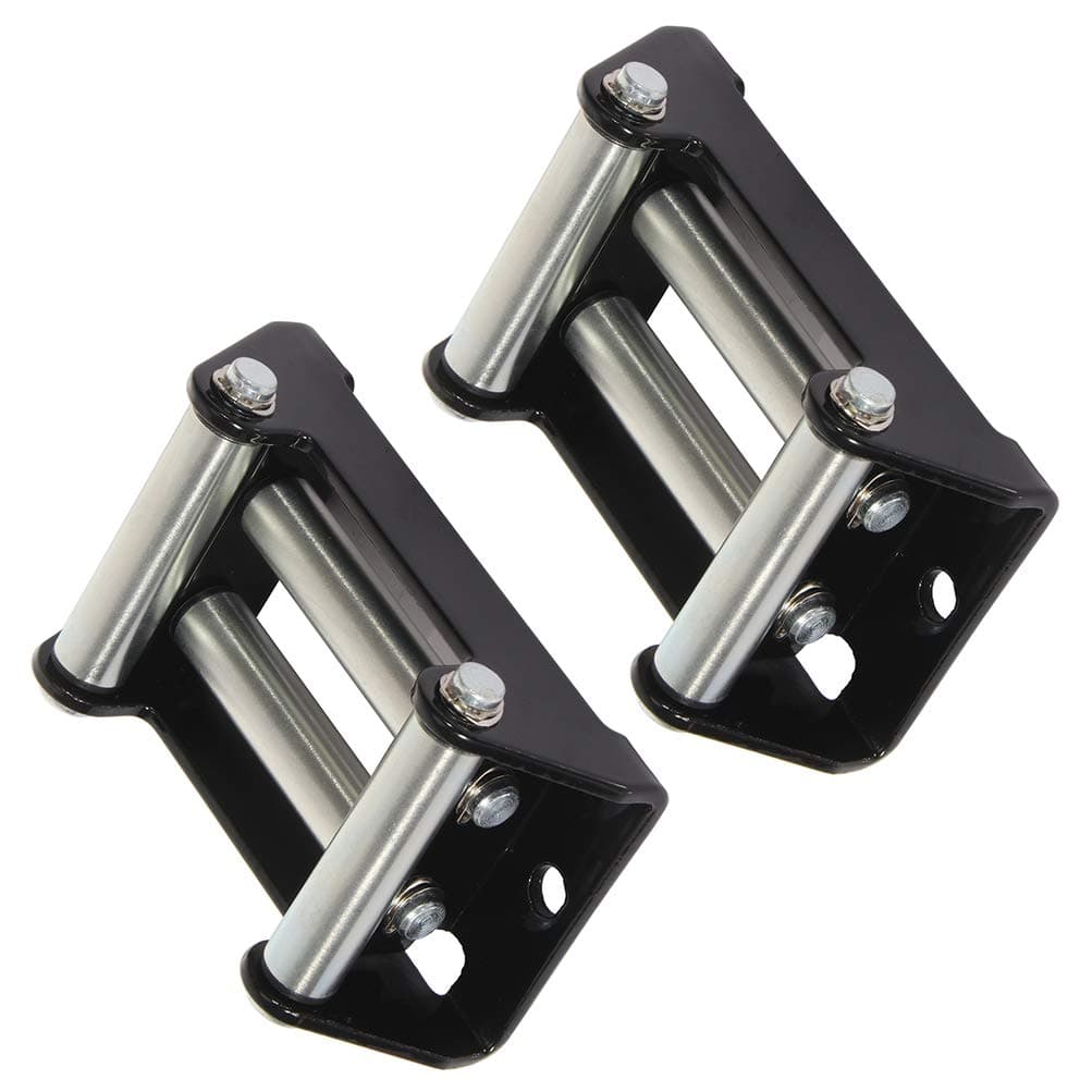 OCPTY Roller Fairlead, 2PCS 3000-4000 LBs 4-Way Roller Cable Guide - Winch Roller Fairlead 4-1/4 Bolt Pattern for Recovery Off-Road Truck RV Pickup for Jeep ATV UTV SUV