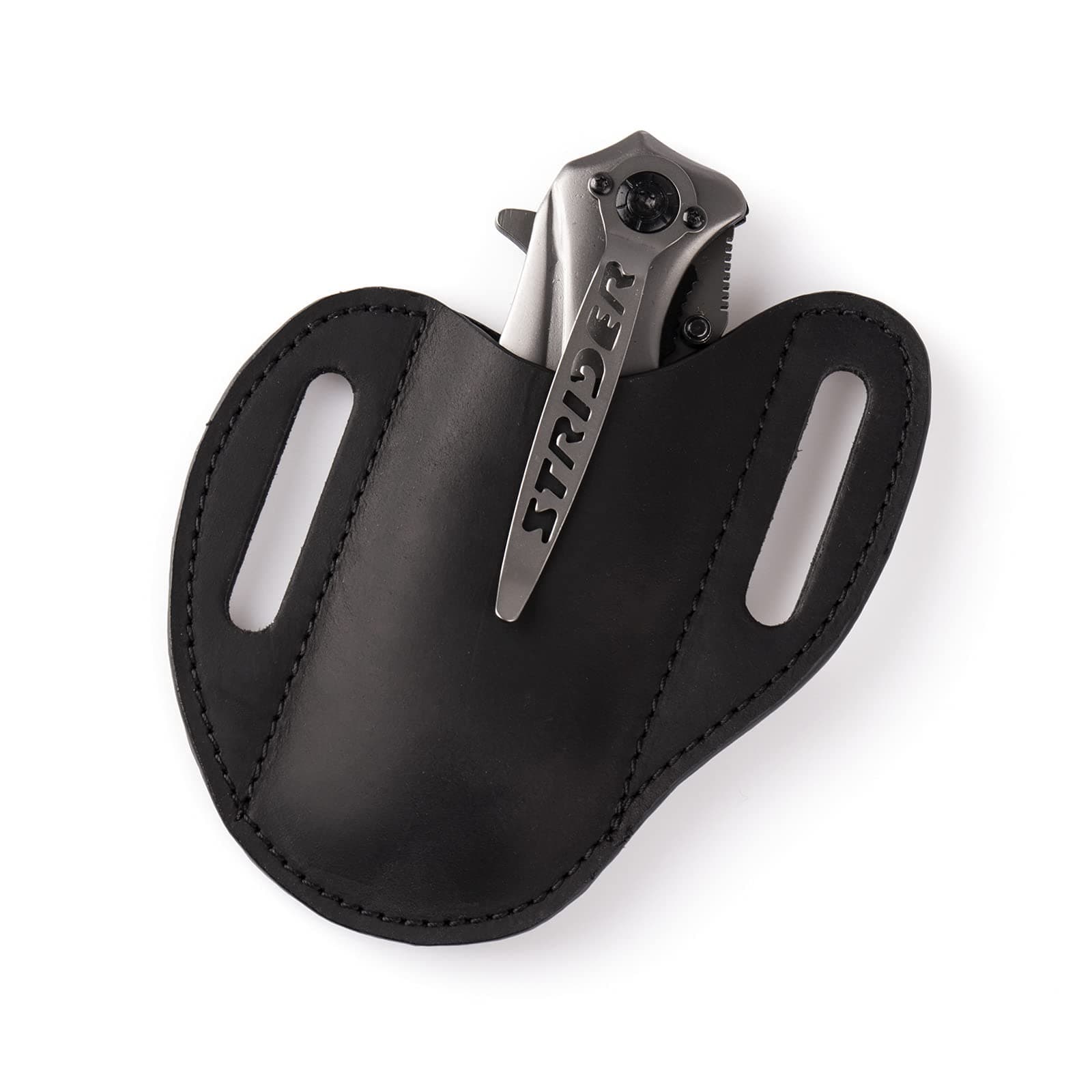 Gentlestache Leather Knife Sheaths for Belt,Folding Knife Belt Sheath, Leather Pocket Knife Sheath, Knife Holster Belt for Folding Knife, Black…