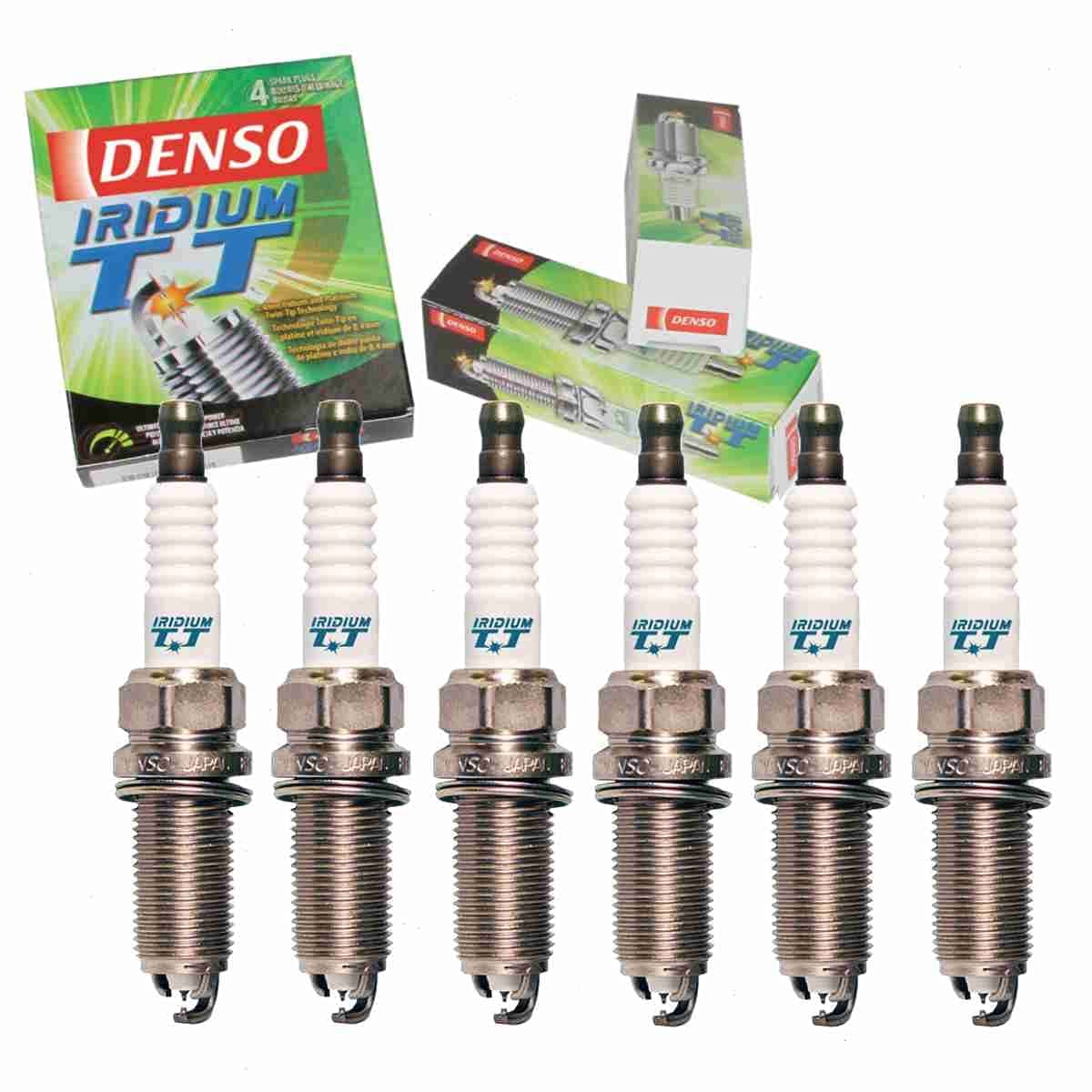 6 pc DENSO Iridium TT Spark Plugs compatible with Lexus IS250 2.5L V6 2006-2015 Ignition Wire Secondary