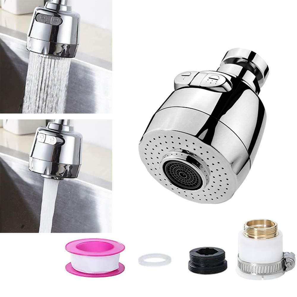 Kitchen Sink Faucet Spray Head 360°Swivel Pull-Out Spray Head Replacement Part Deluxe Internal Thread Nozzle Filter Adapter Water Saving Tap Bubbler Connector Aerator Diffuser Kitchen Accessories