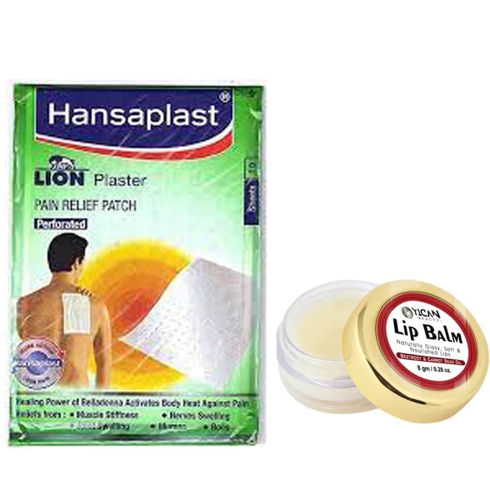 Belladonna Plaster - 17cm x 11cm - Perforated - 10 Sheets with Pack of 1 YiCan Lips Balm