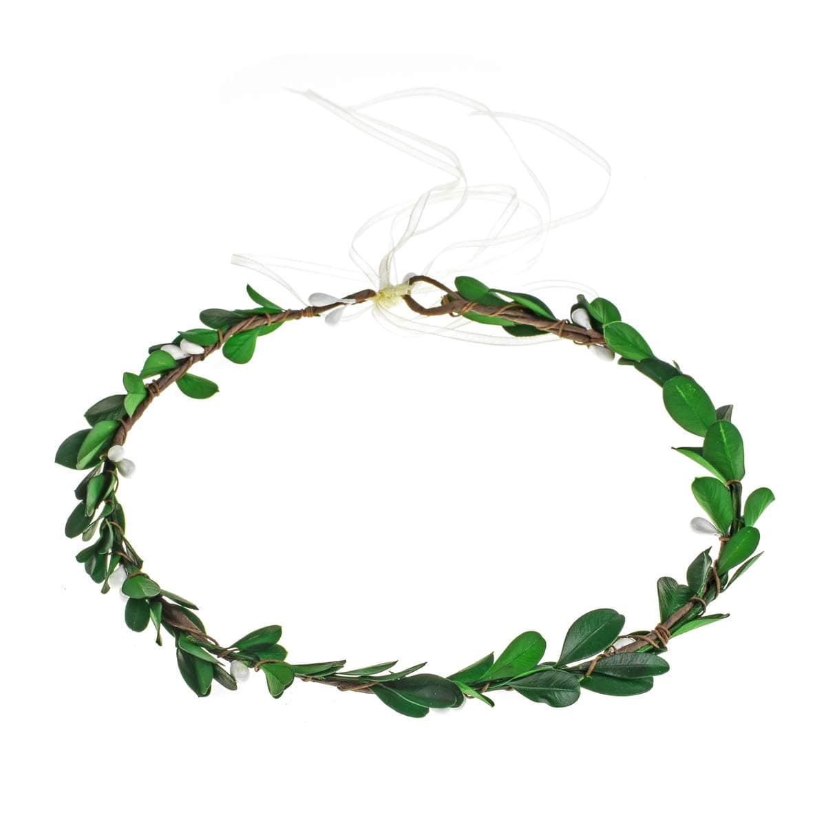 DDazzling Green Leaf Crown Boho Leaf Crown Eucalyptus Halo Wedding Woodland Crown Photo Prop