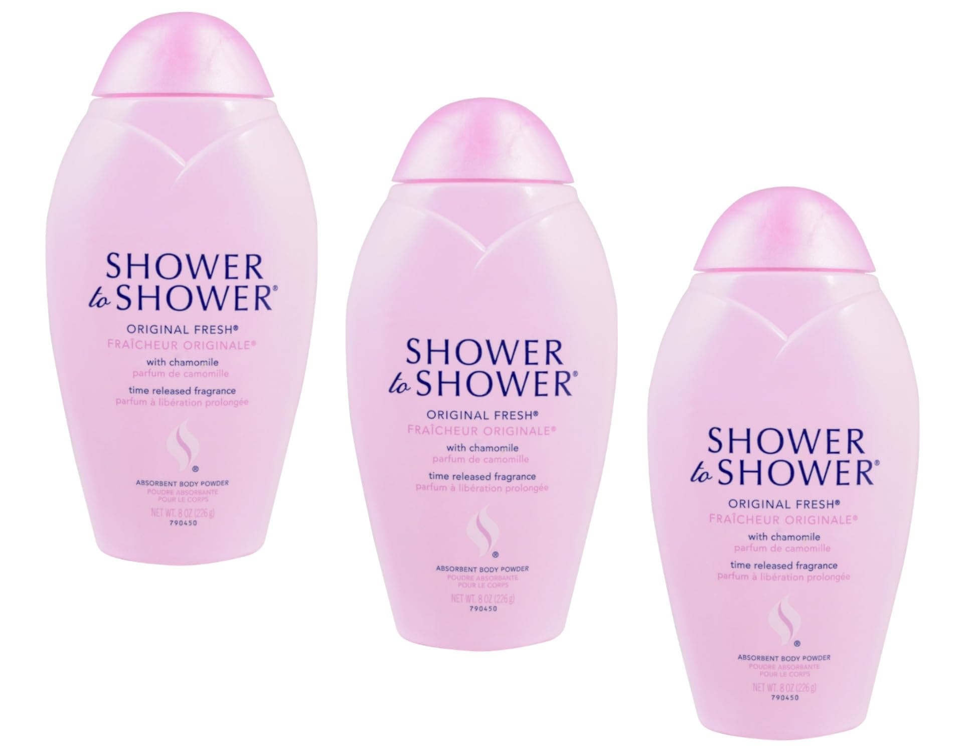 Shower to Shower Original Fresh Body Powder with Chamomile for Men & Women, Talc Free, Sweat Absorbing, Prevents Chafing & Odor, 8 OZ (3 Pack)