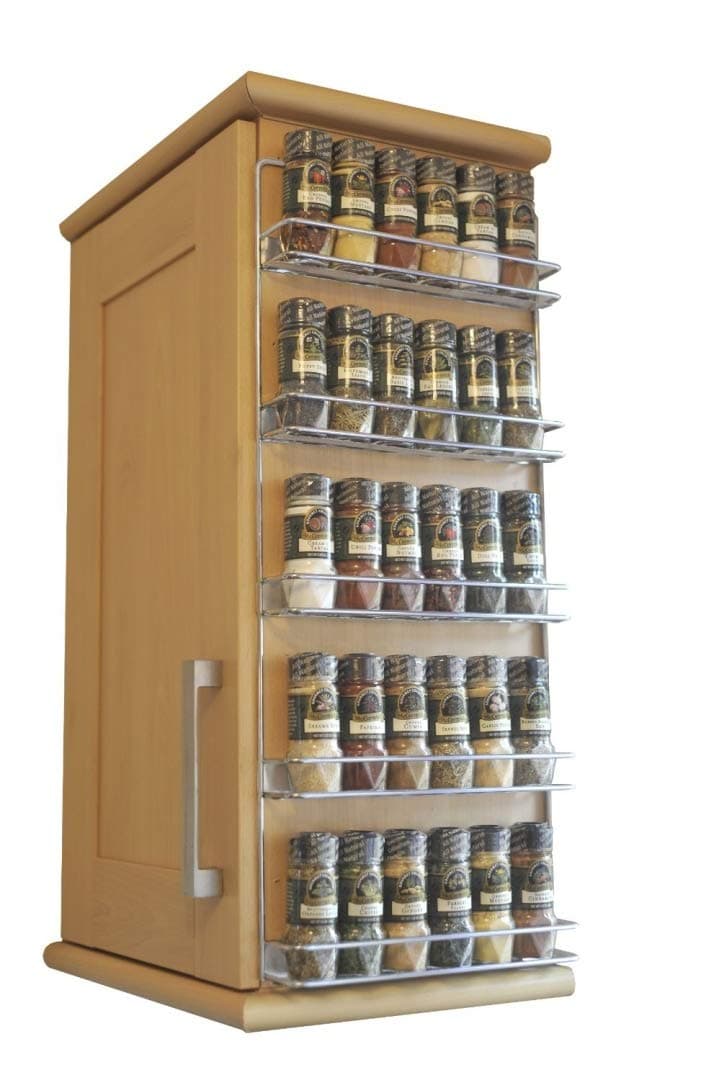 Customize Your British Spice Rack With Colour And Size To Suit Your Kitchen (5 Tier, Chrome)