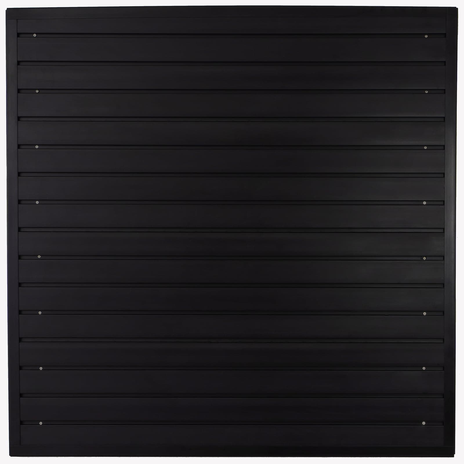 Slatwall Panel Garage Wall Organizer, Heavy Duty Wall Mounted Garage Slat Wall Storage Systems, PVC Wall Panels Slat Board, Slate Wall Black 4'W x 4'L