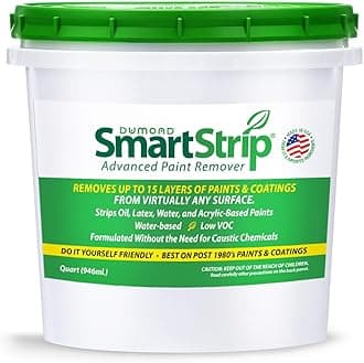 Dumond Smart Strip Advanced Paint Remover, for Removal of Acrylic, Latex, Oil & Water-Based Coatings, Non-Caustic Formula, Indoor/Outdoor, Contractor & DIY Friendly - 1 Quart