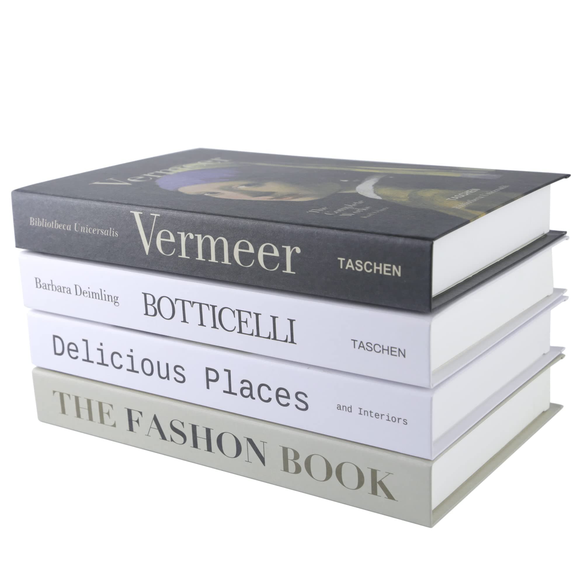 PTShadow 4 Pieces Folding Decorative Books for Home Decor, Black and White Bookshelf Decorations, Library Decorations, Coffee Table Decorations for Home Sweet Stacking Books