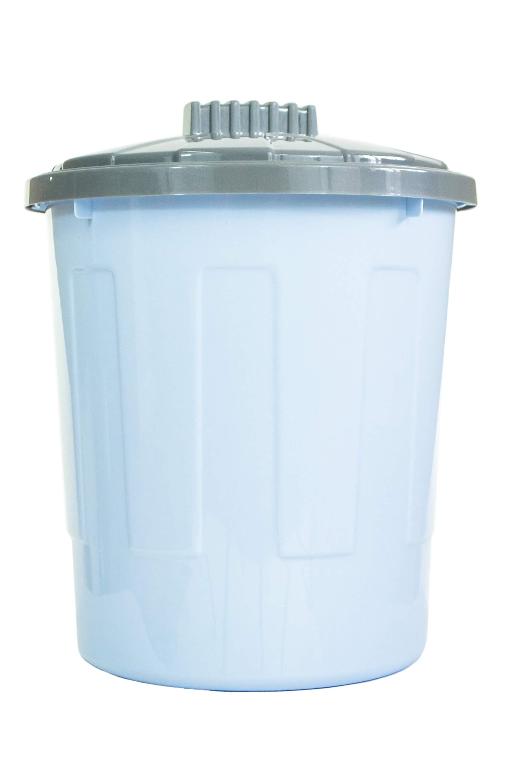 Wham Cool Blue 8Lt Kids Toys, Bits Bobs Plastic Storage Bin Box Bucket with Lid