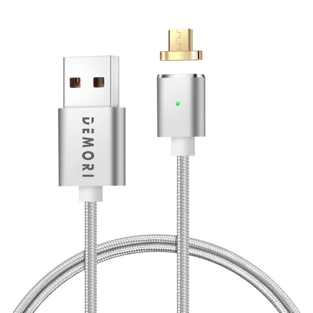 Premium Magnetic Charging Cable - One Click Charging, Ideal for Driving, Compatible with Android & Samsung & Google Nexus & HTC Devices, Gold Plated Connector, Samsung Charging Cable, Android Charging Cable, Magnetic Cable, Magnetic Charging Cable, 1 YEAR WARRANTY