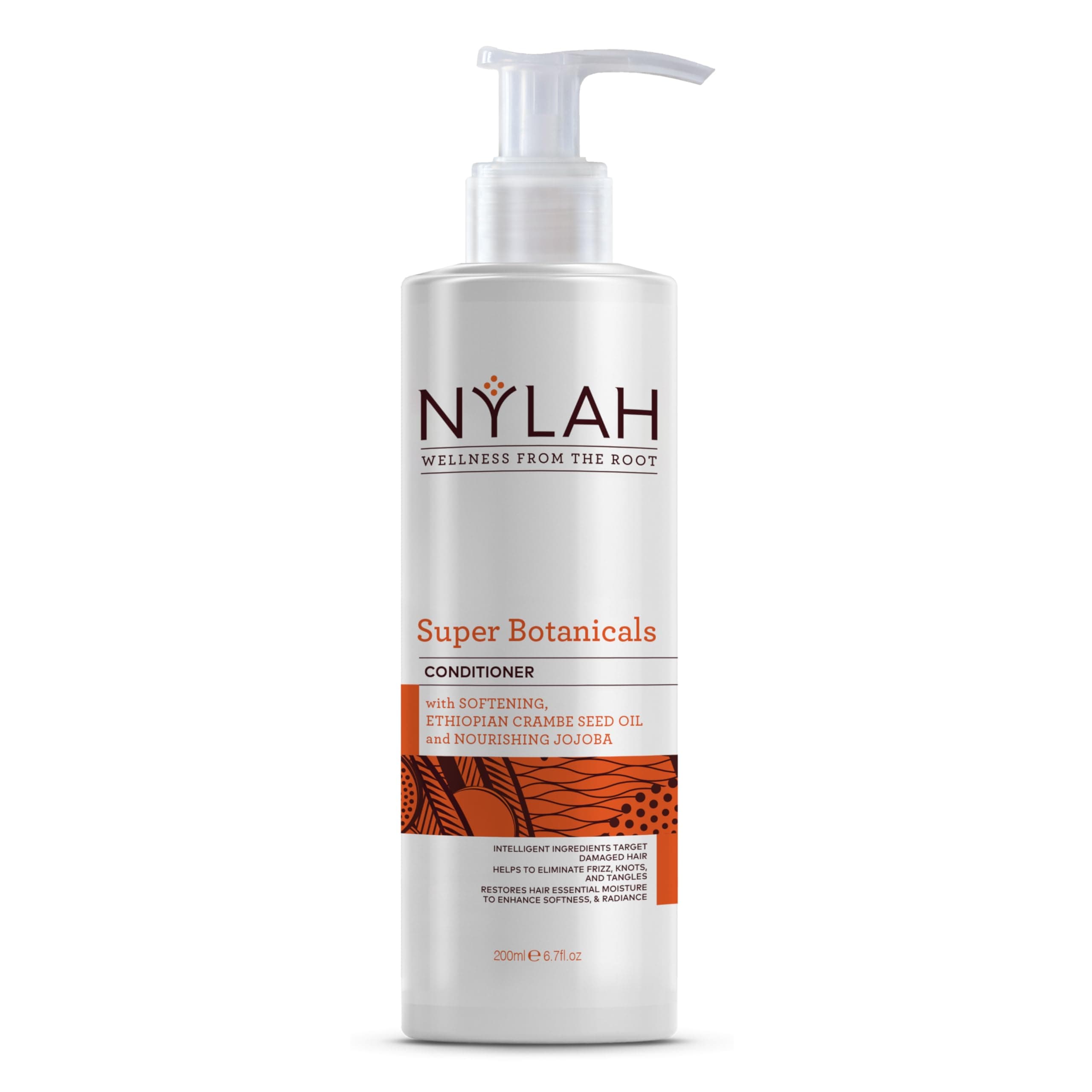 NYLAH Super Botanicals Conditioner 200ml Double Strength for Deep Hydration & Strength for Afro & Curly Hair, Restores Moisture, Softens & Defines