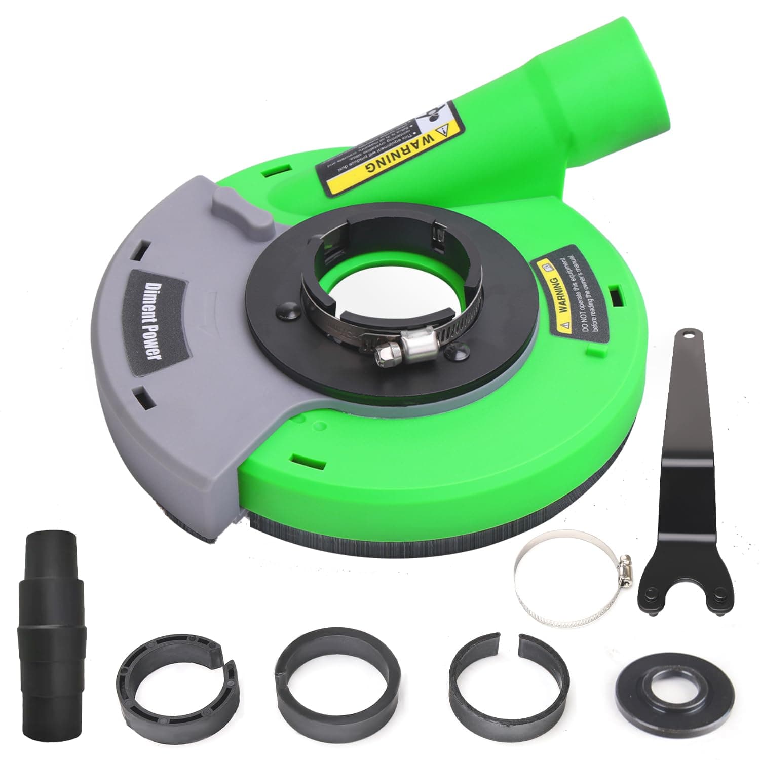 Diment Power Dust Shroud for Angle Grinder 4.5 Inch /5 Inch Universal Surface Grinding Shroud for Concrete, Cement, Marble, Rock, Granite(115mm / 125mm)