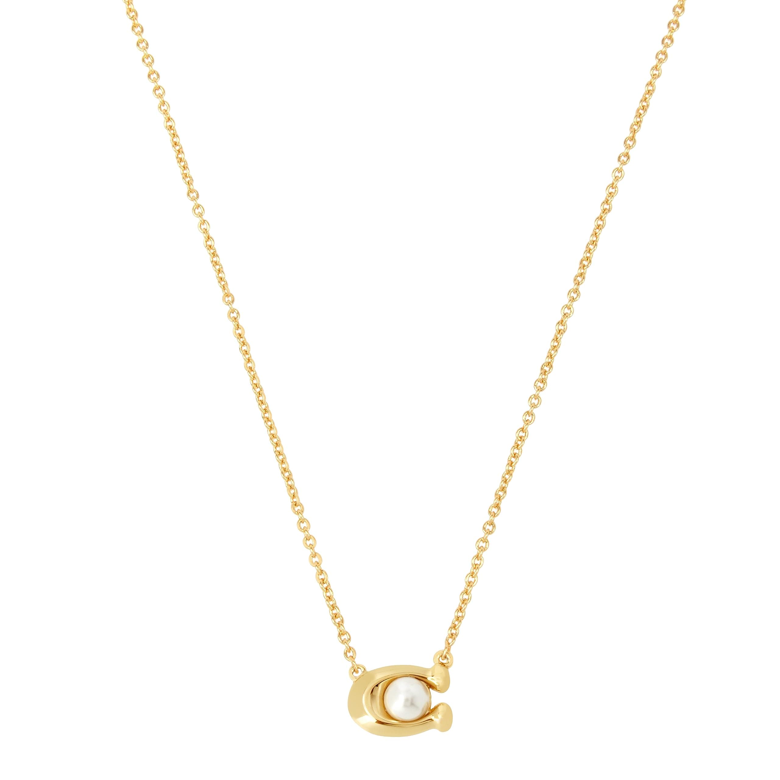 Women's Pearl Signature Pendant Necklace