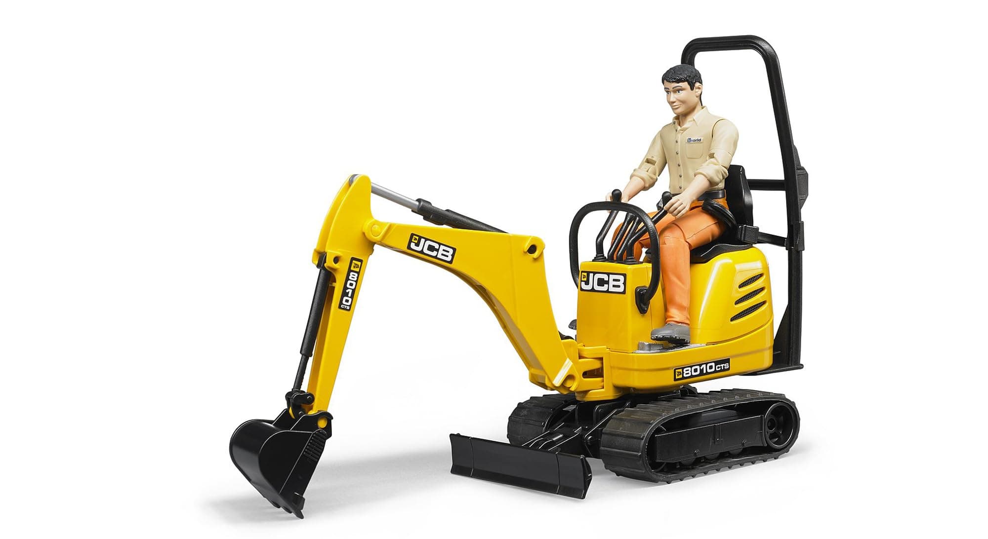 Bruder Bworld JCB Micro Excavator 8010 CTS and Construction Worker (Colours may vary)