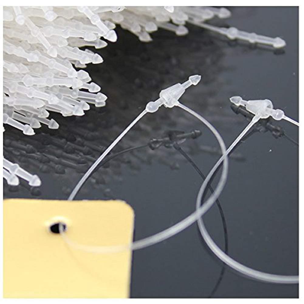 2000pcs Plastic Fastener Hang Tag Snap Lock 5 Inches Pin Security Loop Best for Retail Store Clothing Price Tag Accessory (2000)