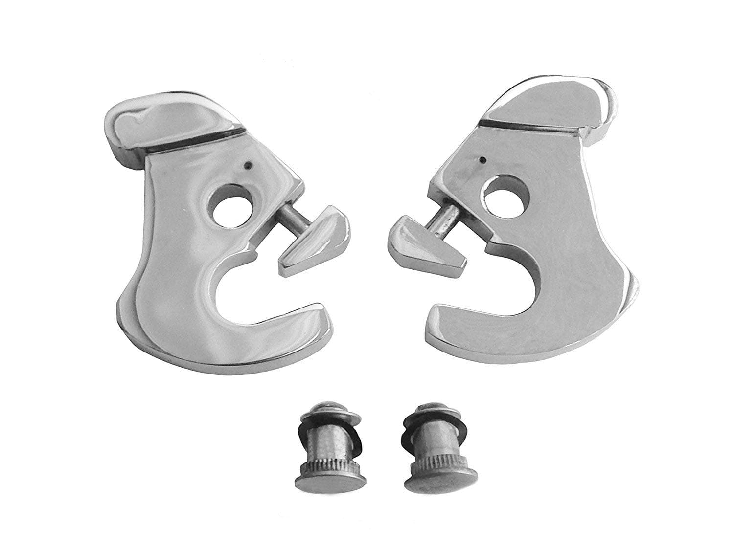 Rotary Latch Cam Lock Kit for Harley Davidson Detachable Side Plates Luggage Racks Tour Pack Racks - Chrome