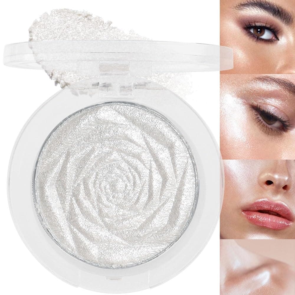 Pearl White Silver Face Highlighter Makeup Shimmer Diamond Sparkly Highlighters