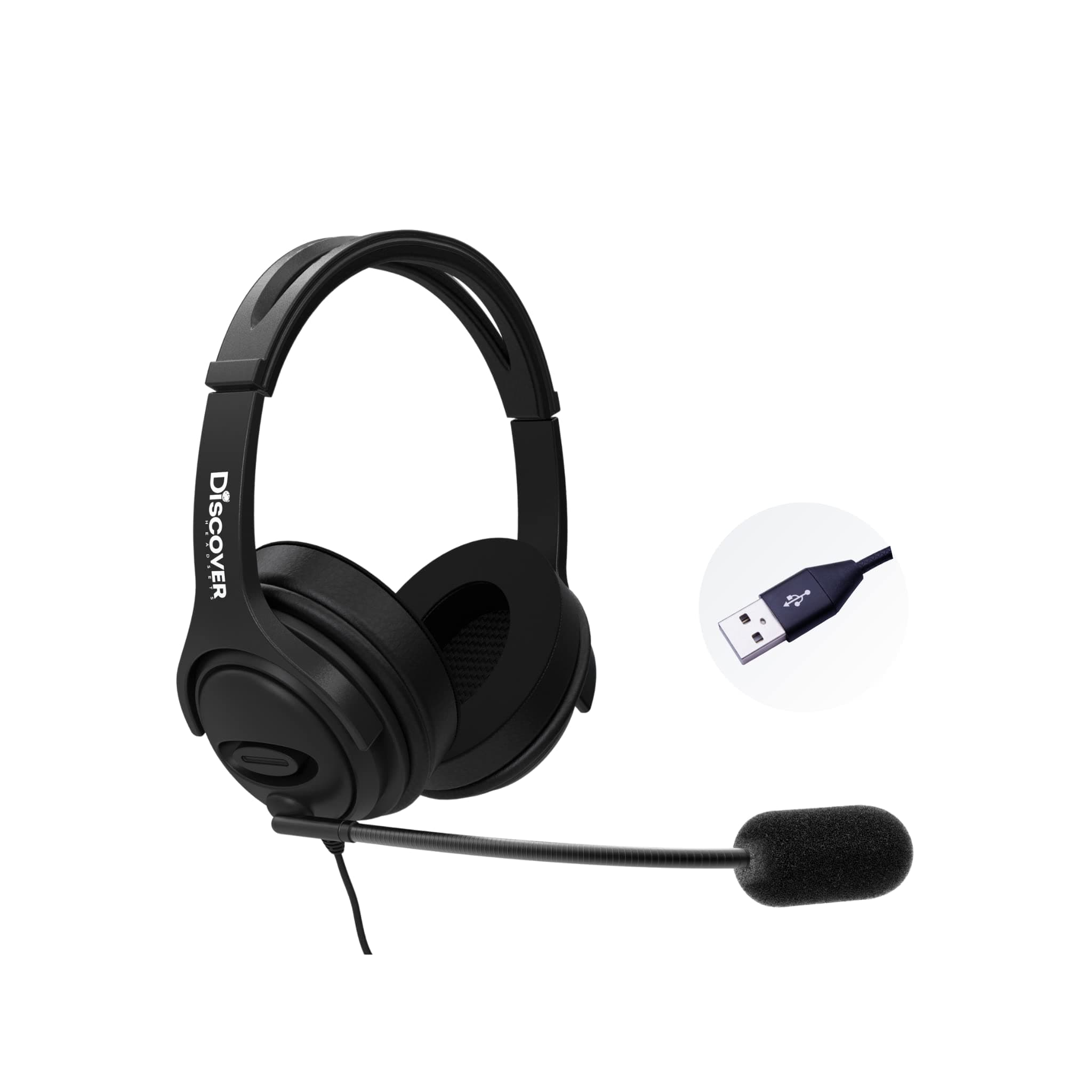 D722U Noise Reducing USB Wired Work from Home Headset | Compatible with Computer Softphone Apps Like RingCentral, Teams, Zoom, Google, GoTo, Cisco and More