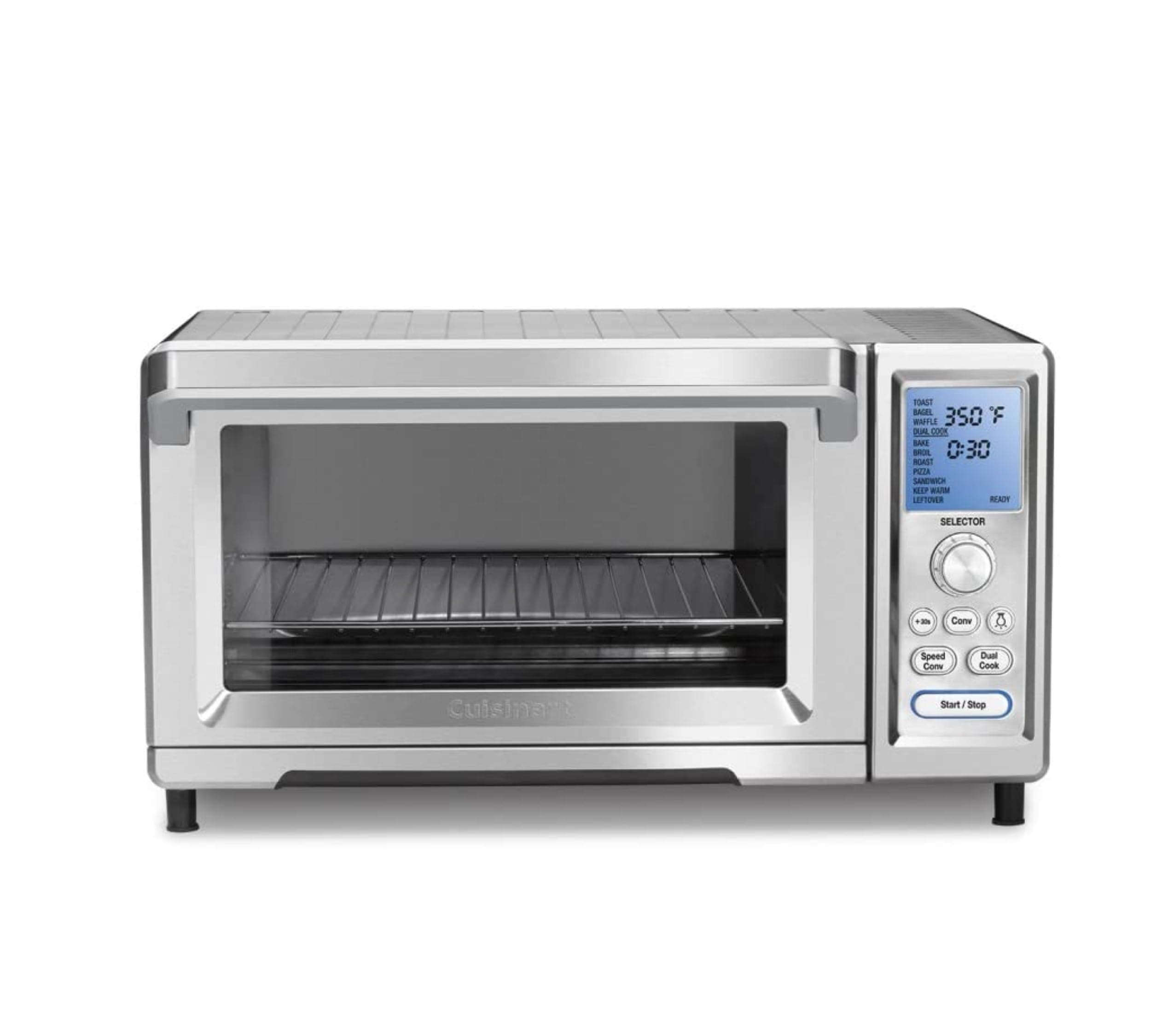 Cuisinart Chef’s Convection Toaster Oven, 1800-Watt Electric Oven with 15 Cooking Functions, Fits 13" Pizza, 9"x13" Baking Pan, and Full-Size Chicken, Nonstick Interior, TOB-260N1NAS, Stainless Steel