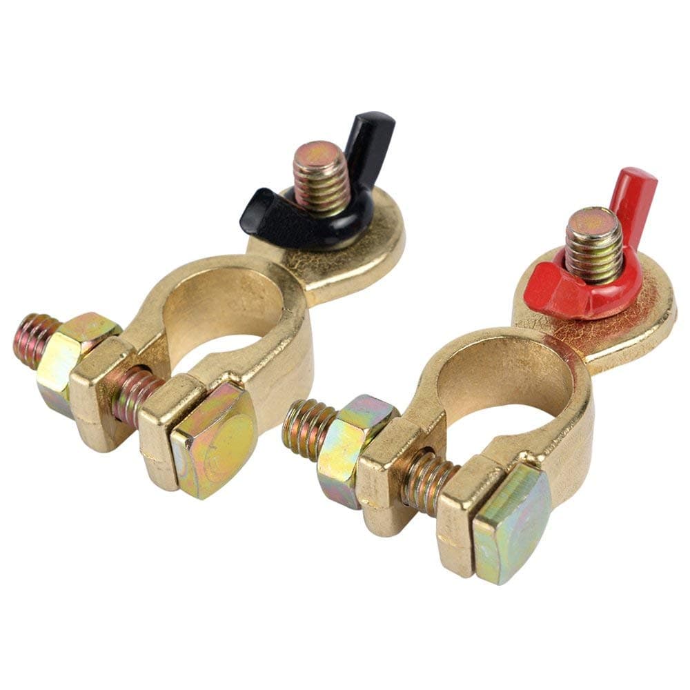 GTIWUNG 1 Pair Battery Quick Release Connectors with Wing Nut, Battery Quick Disconnect Terminals, 12V/24V Battery Terminals Clamps Boat/Truck/Car/Van