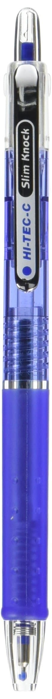 Pilot Hi-Tec-C Slim Knock 0.3 mm Gel Ink Pen, Blue Ink (LHS-20C3-L)