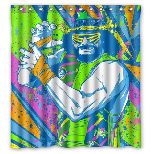 Singing bathroom Macho Man Randy Savage Custom Made Designer Waterproof Shower Curtain Bathroom Products Curtains Size 60"(W)x72(H)